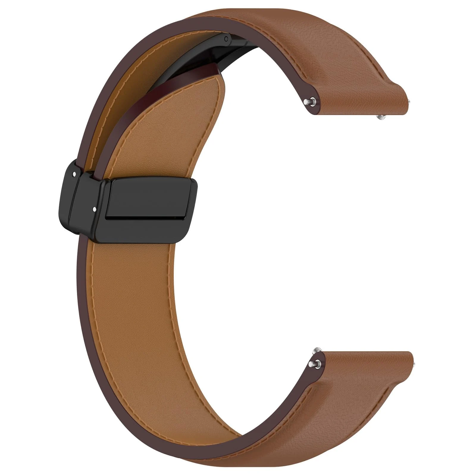 DL3 Mobilak Leather Bands 22MM Compatible with Samsung Galaxy Watch3 45mm/Galaxy 46mm/Gear S3, Leather Magnetic Buckle Design Strap Compatible with Huawei Watch GT4 GT3 46MM/GT2E/GT2 Pro/GT - Brown