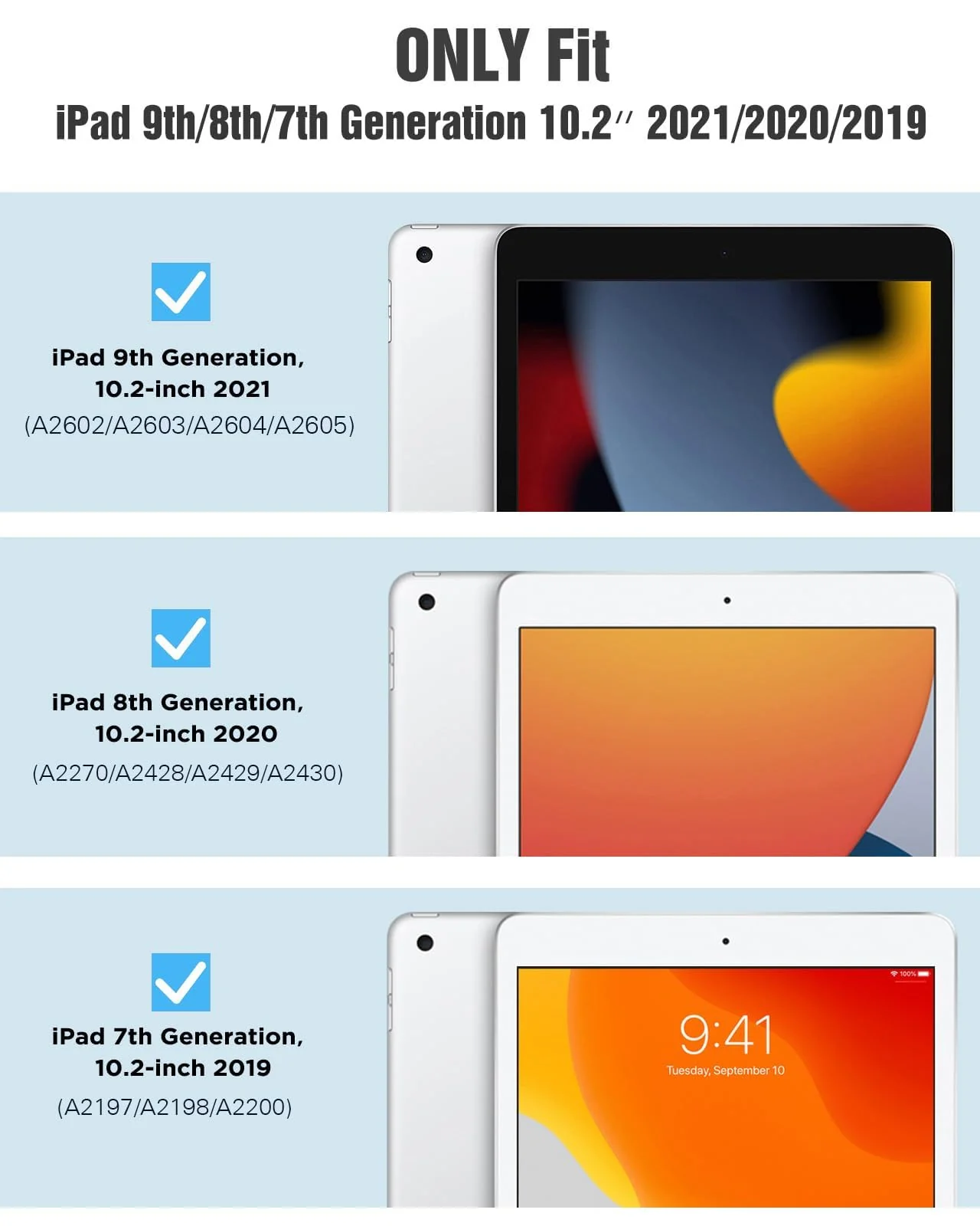 DL3 Mobilak Transparent Case For iPad 9/8/7 (10.2-Inch, 2021/2020/2019 Model, 9th/8th/7th Generation), Ultra Thin Silicone Shockproof Back Shell HD Transparent TPU Protective Cover - Clear