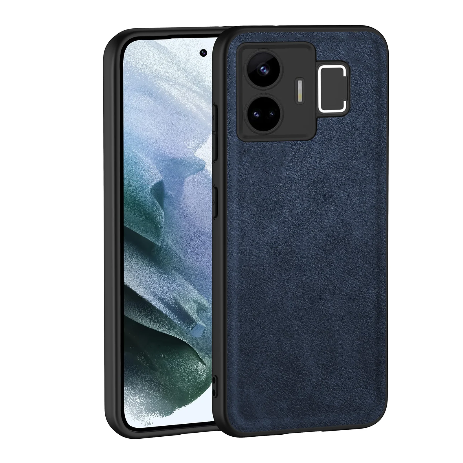 Dl3 Mobilak Case for Realme GT 3 5G / Realme GT Neo 5 Leather Case,Anti-Drop, Anti-Shock, Non-Slip Texture,Simple Cell Phong Cover for Realme GT 3 5G / Realme GT Neo 5 (Black)