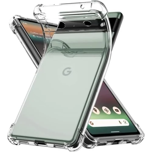 DL3 Mobilak Case Compatible with Google Pixel 8A, Cover SiliconeTransparent TPU Gorilla Anti-shock Protector Camera Shockproof Corners - Clear