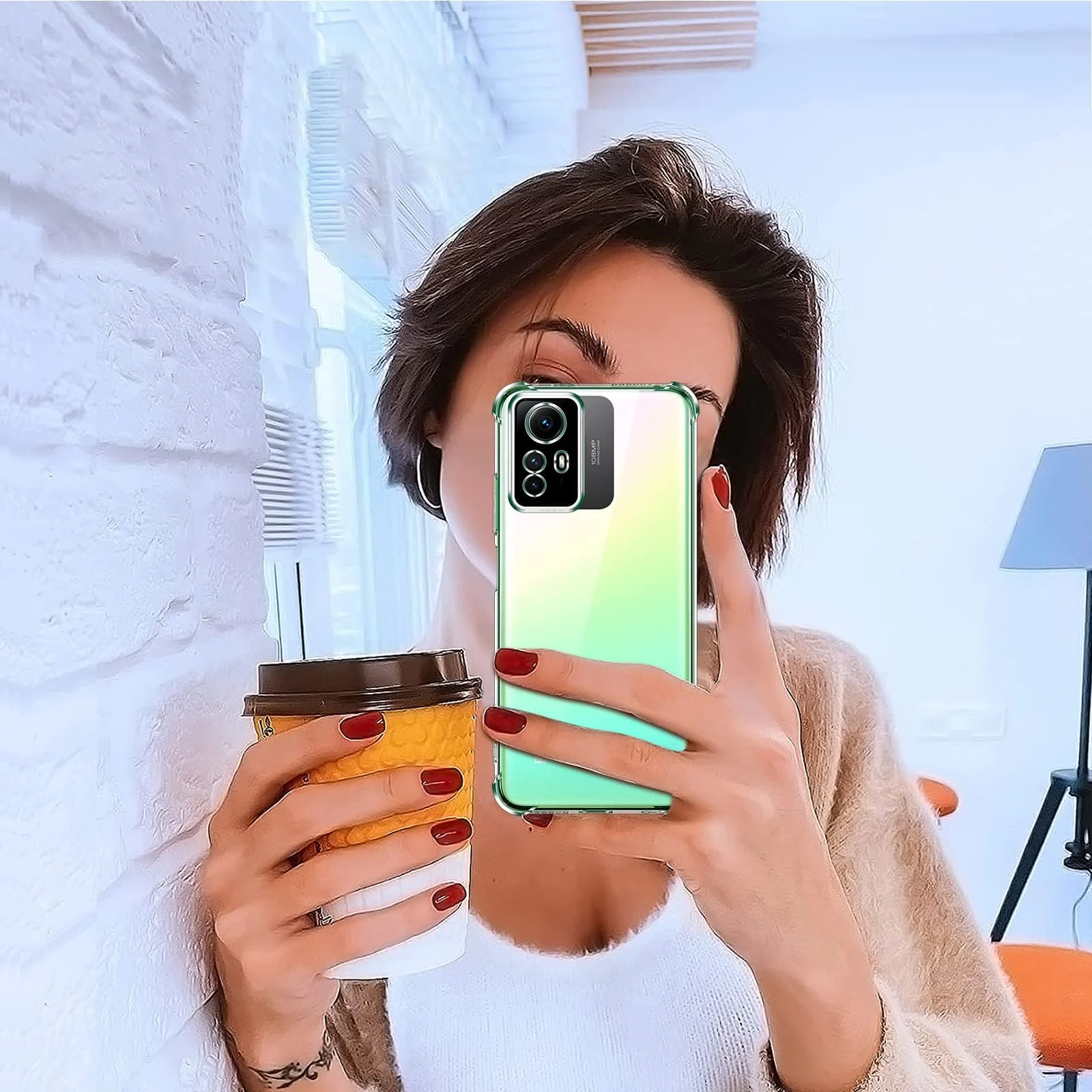 DL3 Mobilak Clear TPU Protective Case for Xiaomi Redmi Note 12S with Camera Protection and Shockproof Design - Clear