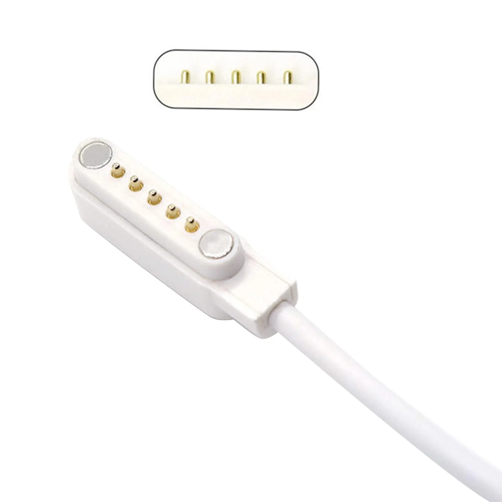 DL3 MOBILAK 5-Pin 12 mm Magnetic Smartwatch Charging Cable, 75 cm, White