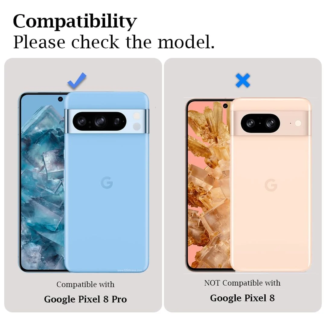 DL3 Mobilak Google Pixel 8 Pro Camera Lens Protector Tempered Glass Screen Protector HD [Full Coverage][Anti-Scratch] Drop Protection Ultra Clear/Thin Lens Protector Case - Black