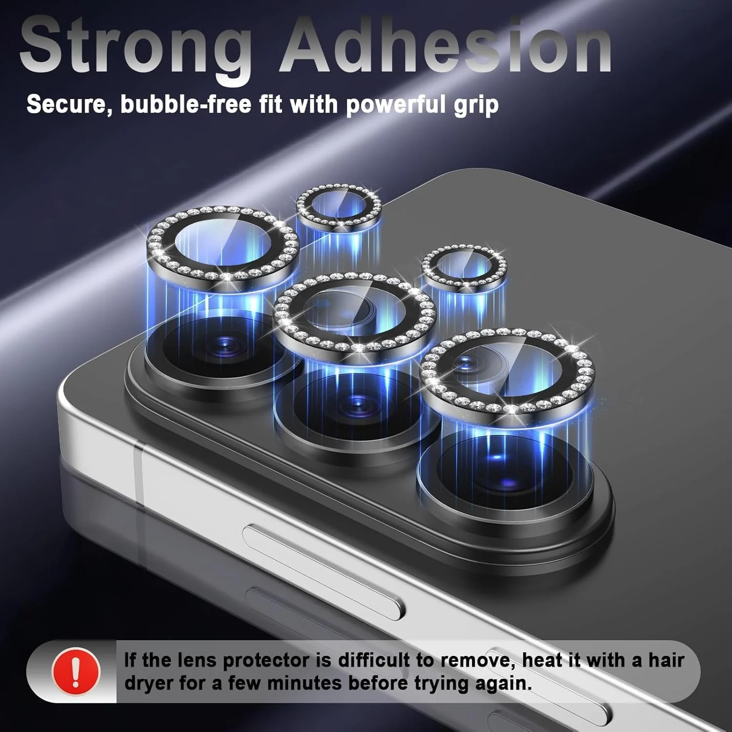 DL3 MOBILAK Individual Ring Camera Lens Protector for Samsung Galaxy S26 Ultra, Diamond Black