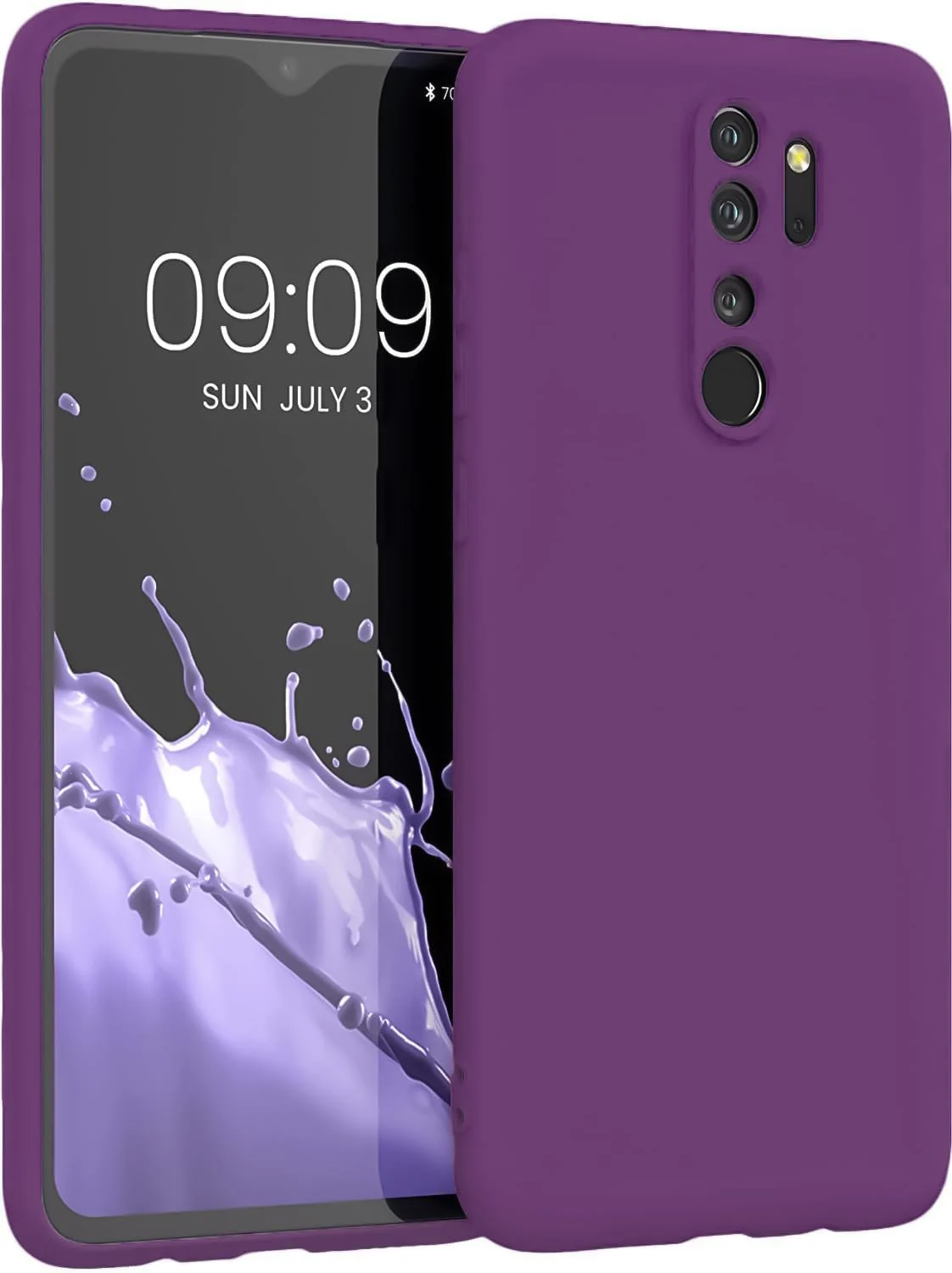 DL3 Mobilak Liquid Silicone Case for Xiaomi Redmi Note 8 Pro, Not compatible with MagSafe, Supports wireless charging, Camera protection - Violet