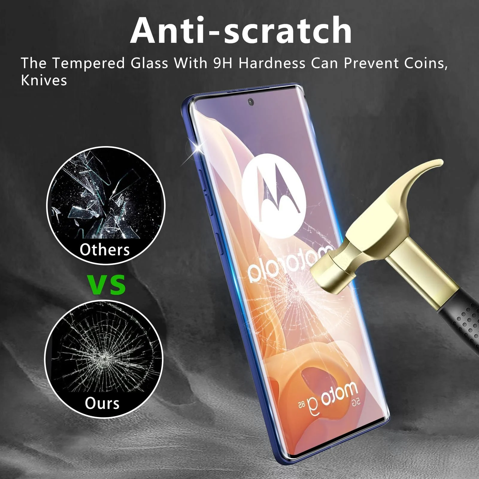 DL3 Mobilak Screen Protector for Motorola Moto G85 5G / Motorola Edge 50 Fusion, Tempered Glass Screen Saver Premium HD Protective, Scratch Resistant, NO-Bubble, 9H Hardness, Full Coverage Film - Clear