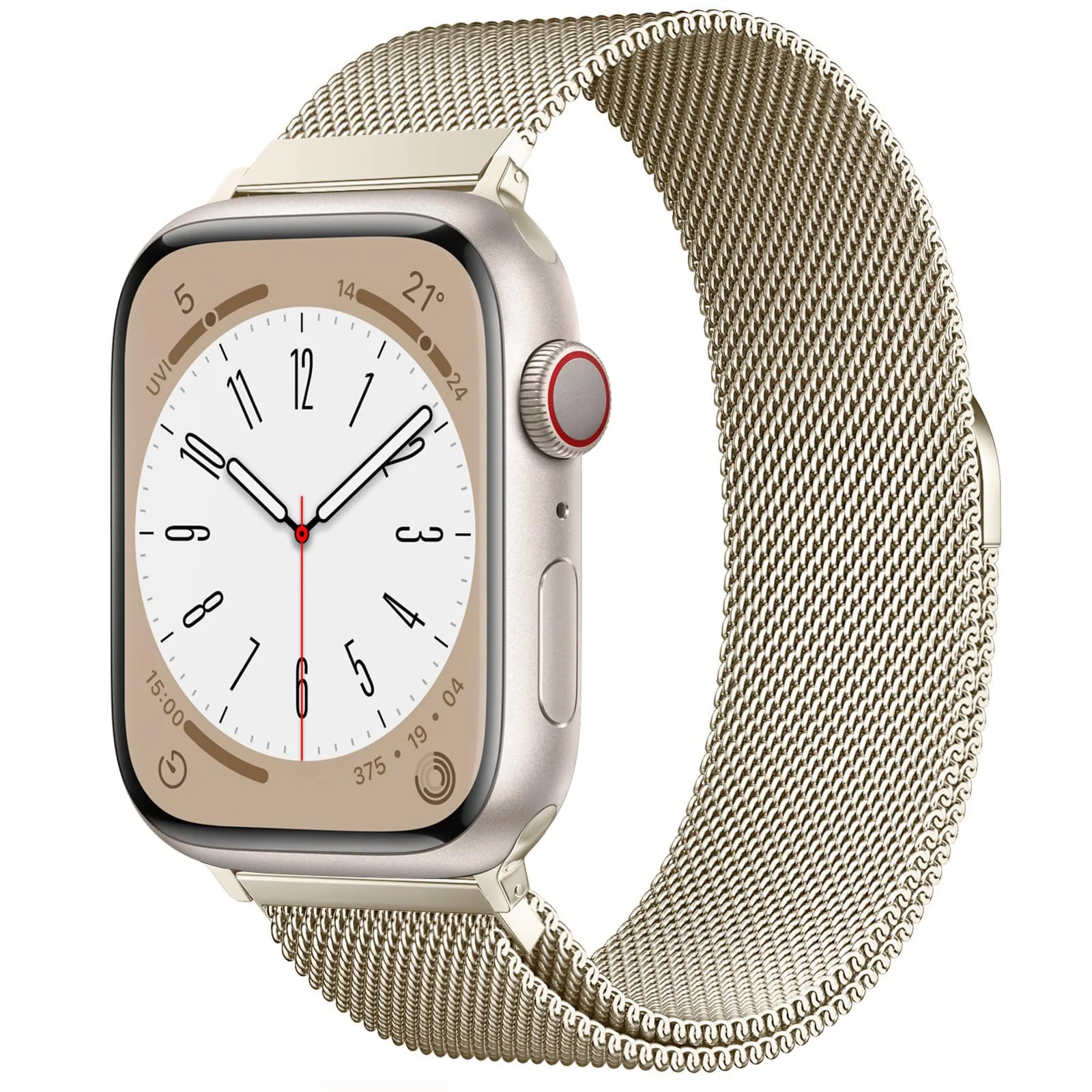 DL3 MOBILAK Milanese Magnetic Stainless-Steel Watch Strap for 49MM - Vintage gold