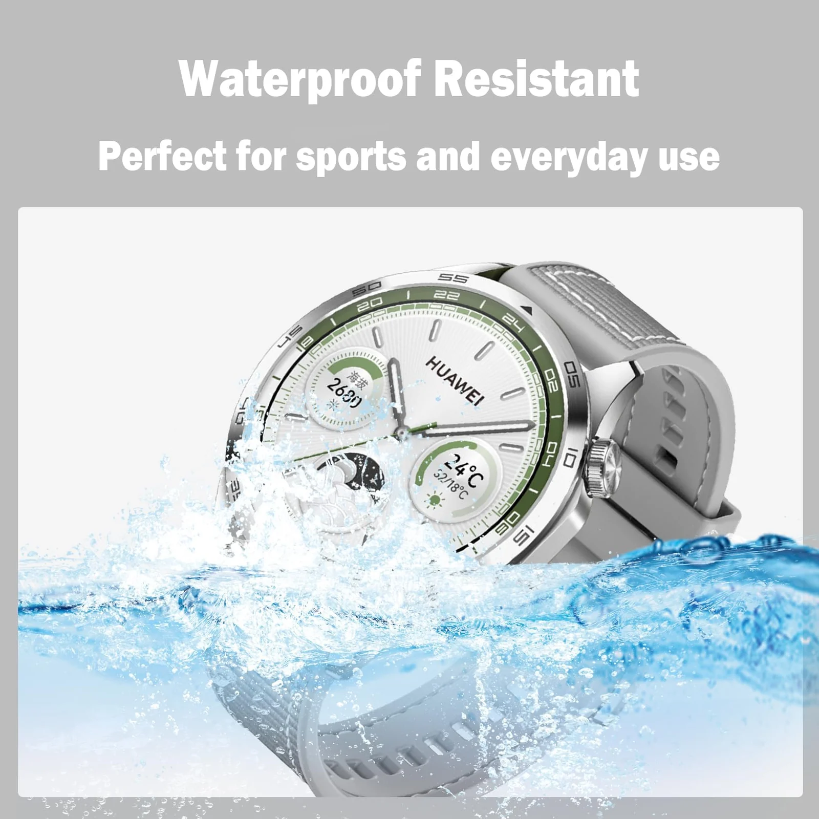 DL3 Mobilak 22mm Sport Band for Samsung Galaxy Watch 3 45mm/Watch 46mm/Gear S3/Huawei watch GT4 GT3 46MM/Huawei Watch 3/4/GT2E/GT2 Pro/GT GT2 46MM/Amaz fit GTR 4/3/3Pro/2/2e, Soft Silicone Nylon Wrist Strap - Gray