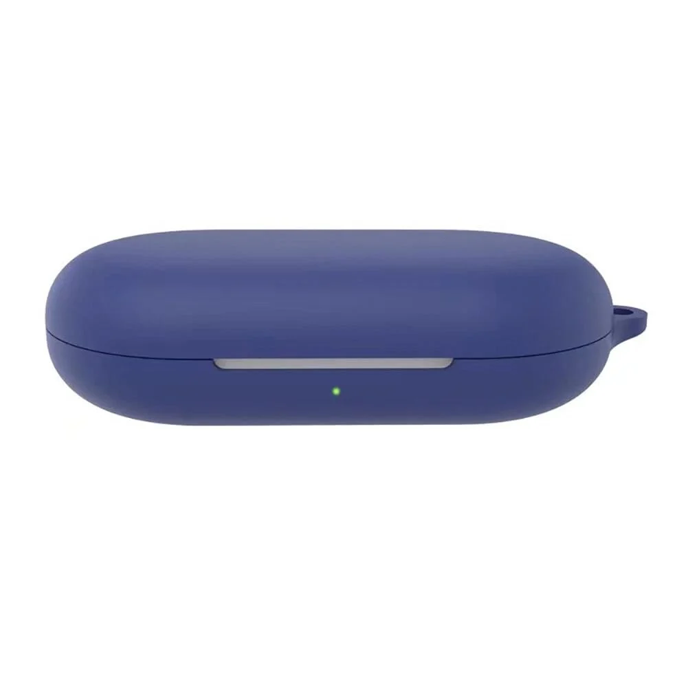 DL3 Mobilak Compatible with Anker SoundCore V20i Case Cover, Soft Silicone Shockproof Protective Case Wireless Earbuds with Carabiner, Front LED Visible - Blue