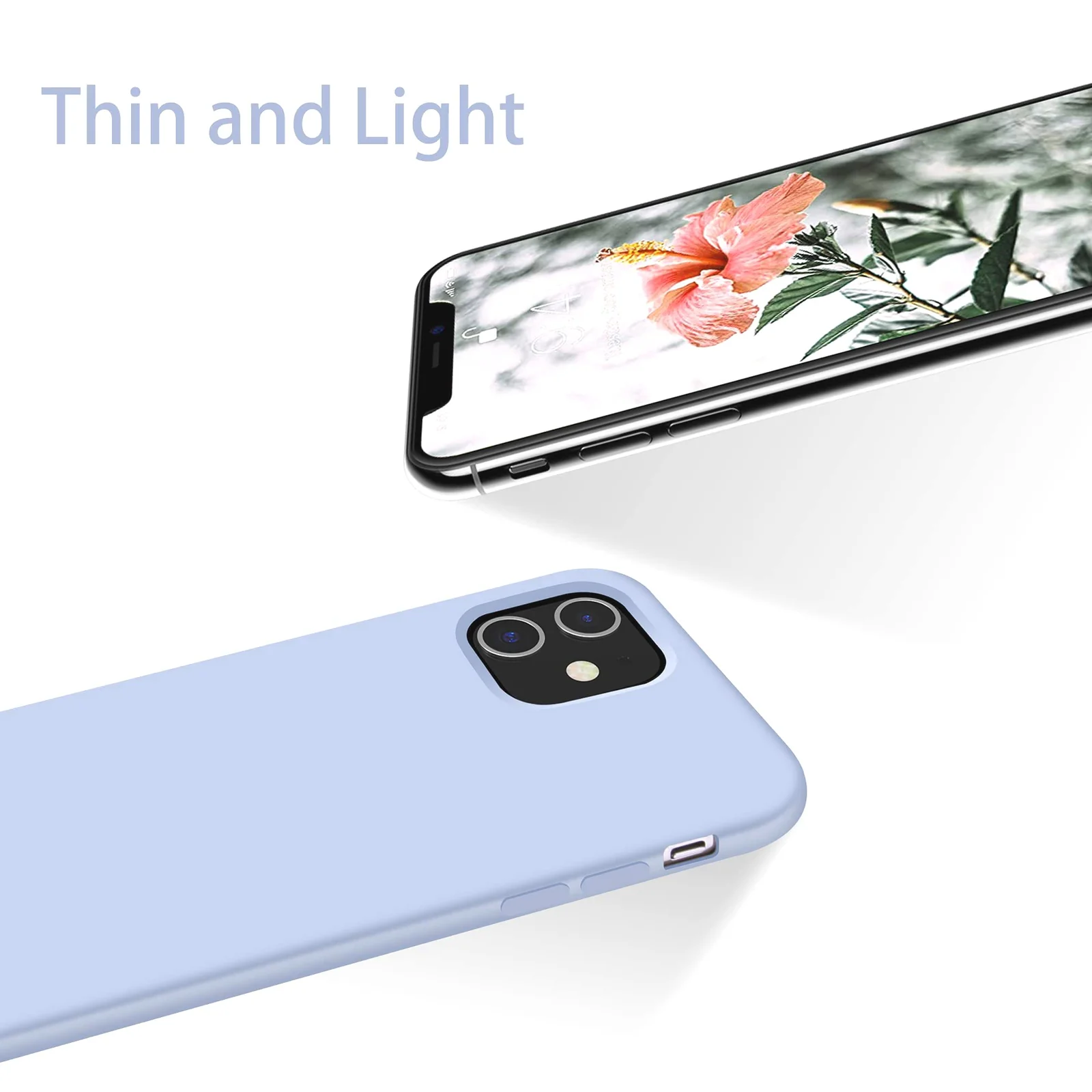 DL3 Mobilak Compatible with iPhone 11 (6.1 Inch) Case, Liquid Silicone Case, Full Body Protective Cover, Shockproof, Slim Phone Case, Anti-Scratch Soft Microfiber Lining - Baby Blue