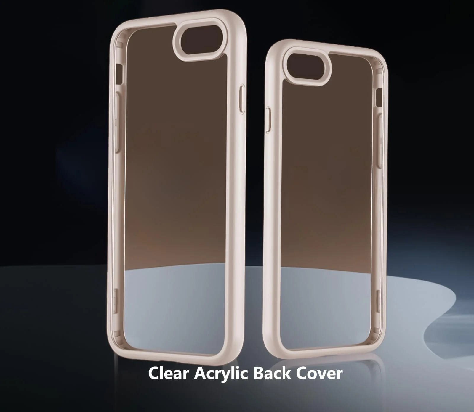 DL3 Mobilak Clear PC and TPU Protective Case for iPhone 7 Plus / iPhone 8 Plus with Shockproof Design and Anti-Yellowing Design - Pink Sand