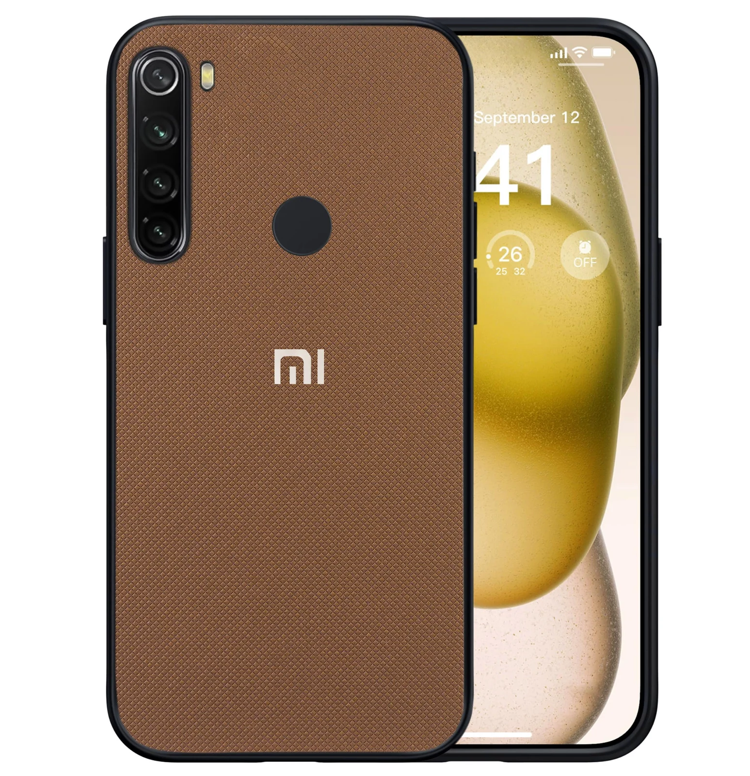 Dl3 Mobilak Compatible with Xiaomi Redmi Note 8 (2019/2021) Case Dual Layer Heavy Duty Cell Phone Protective Cover Shockproof Rugged with Non-Slip Textured - Black