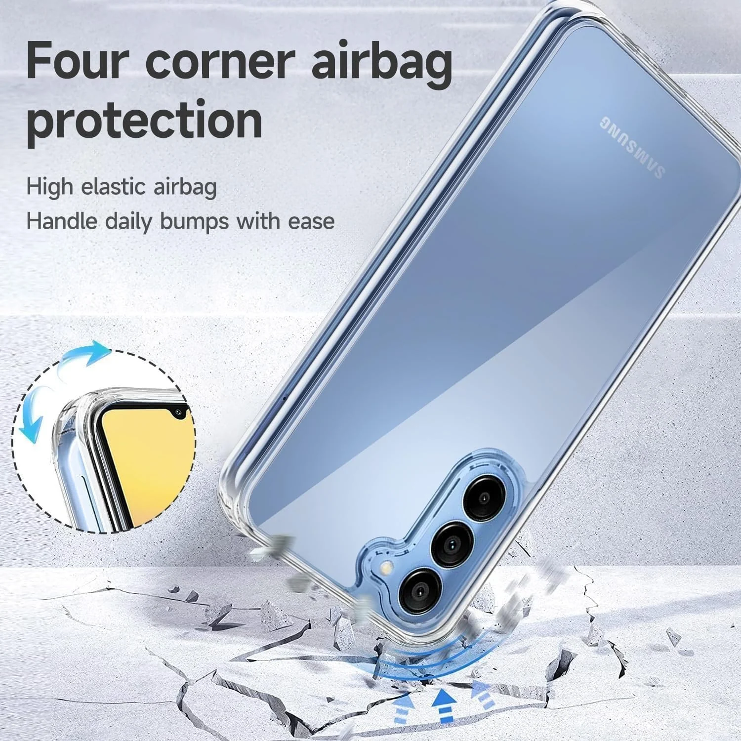 DL3 Mobilak Case Compatible with Samsung Galaxy A35 5G Case Crystal Soft TPU Gel Case Flexible Silicone Anti-Scratch TPU Cover - Clear