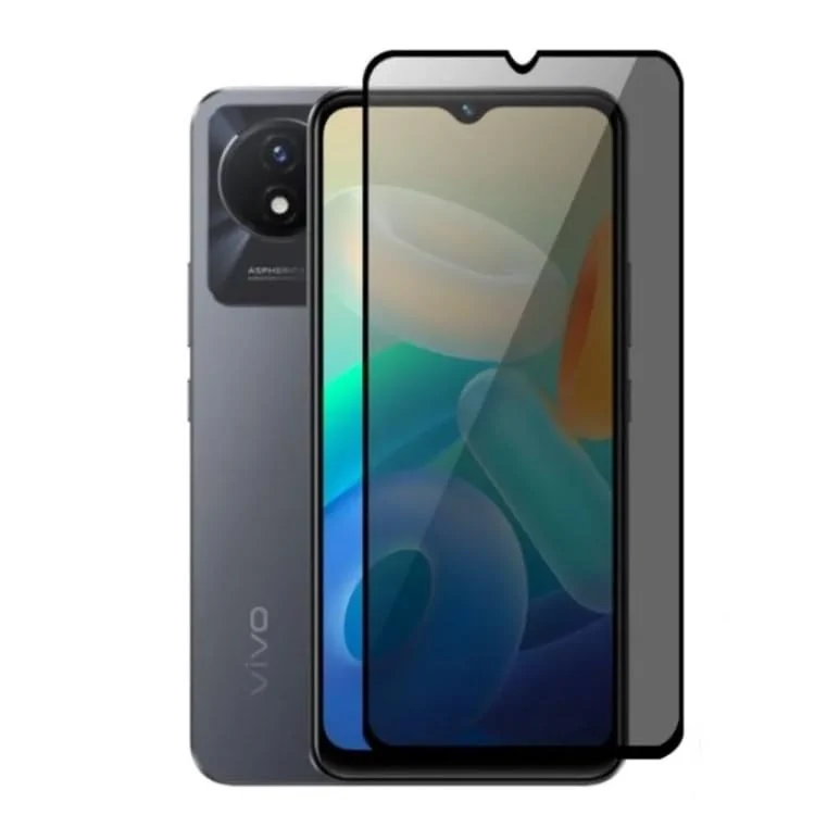 DL3 Mobilak 5D Full Glass Screen Protector For vivo Y22S / Y22. Black Frame - Clear