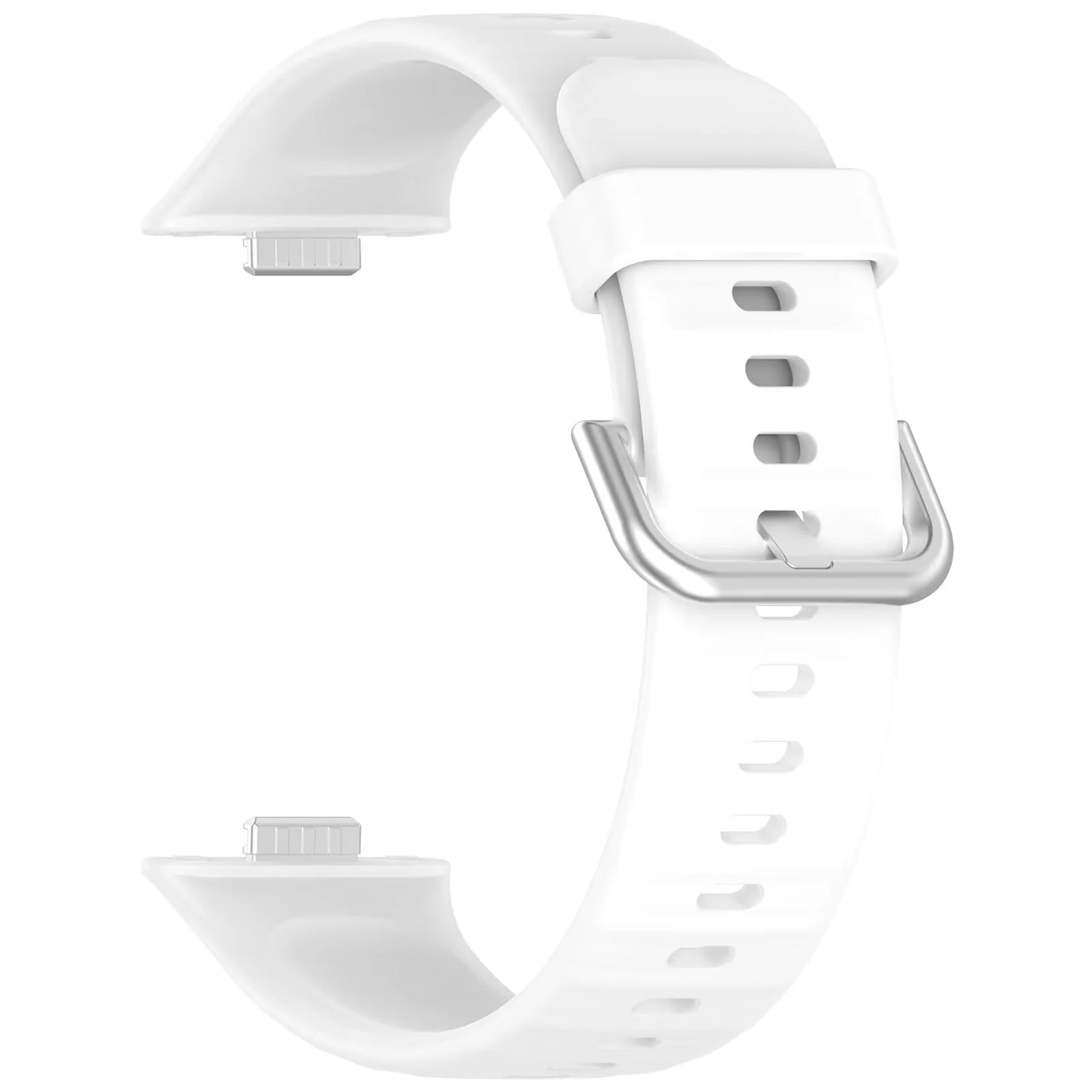 DL3 Mobilak Silicone Bracelet for Huawei Watch Fit 3/Watch Fit 4 Pro/Fit 4 Strap, Soft Silicone Sport Replacement Strap for Women/Men, Adjustable Waterproof Sports Band - C-white
