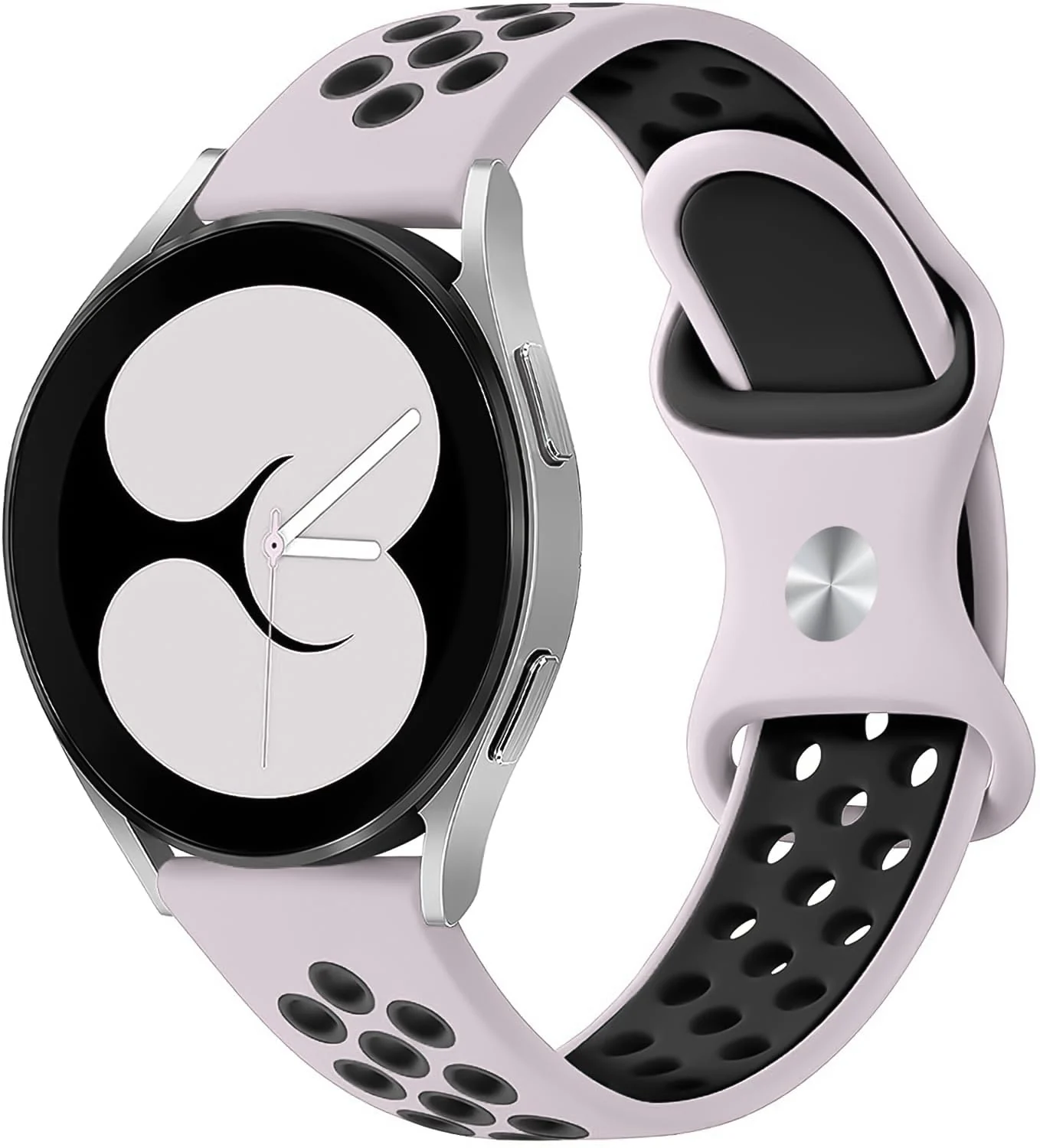 DL3 Mobilak Silicone Sport Bands 22MM Strap Compatible with Samsung galaxy watch3 45mm/galaxy 46mm/Gear S3/Huawei watch GT3 46MM/GT2E/GT2 Pro/GT GT2 46MM/Honor Magic Watch2 (Ice) - Ice Pink Black