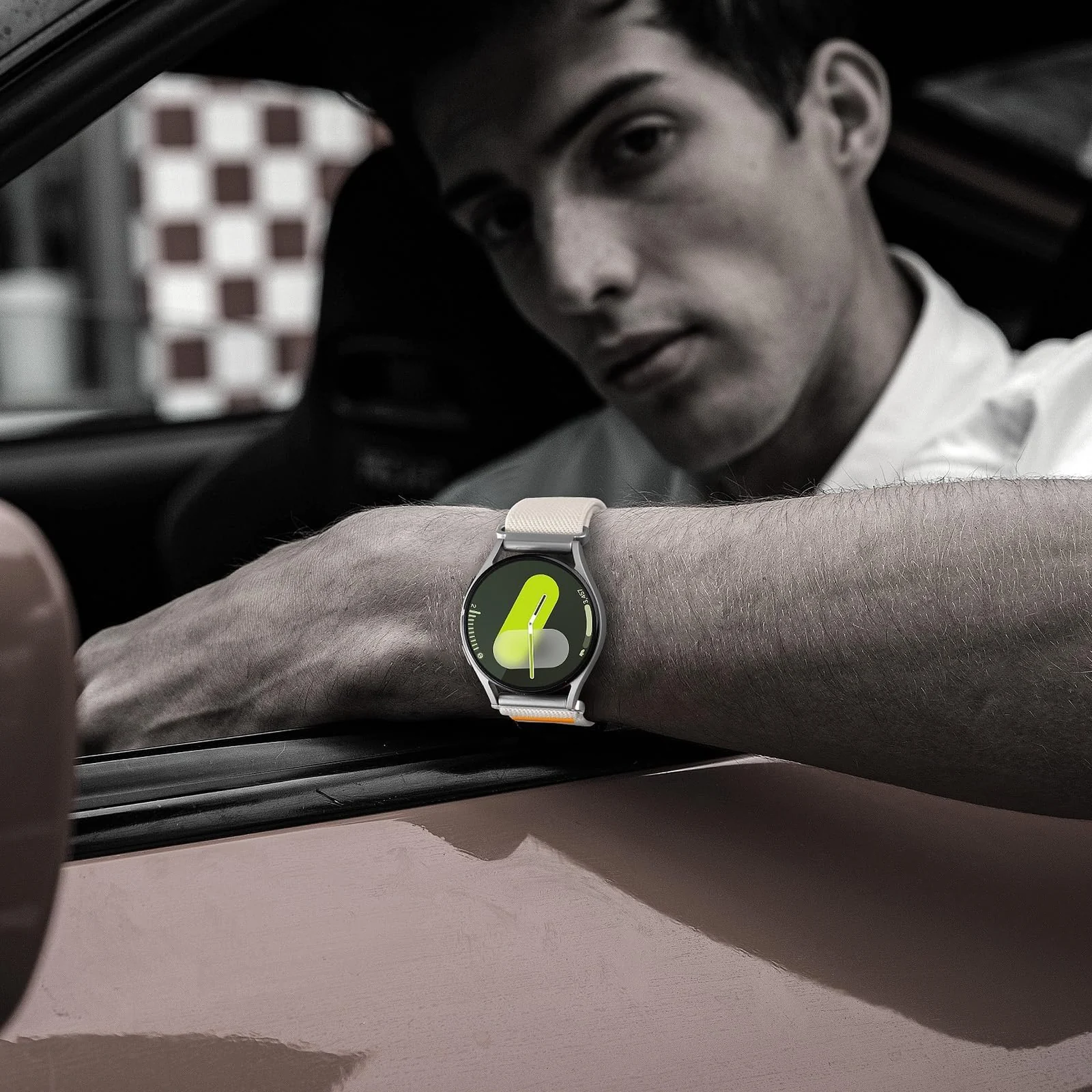 DL3 MOBILAK 22 mm Elastic Nylon Watch Strap with Parachute Buckle, Starlight