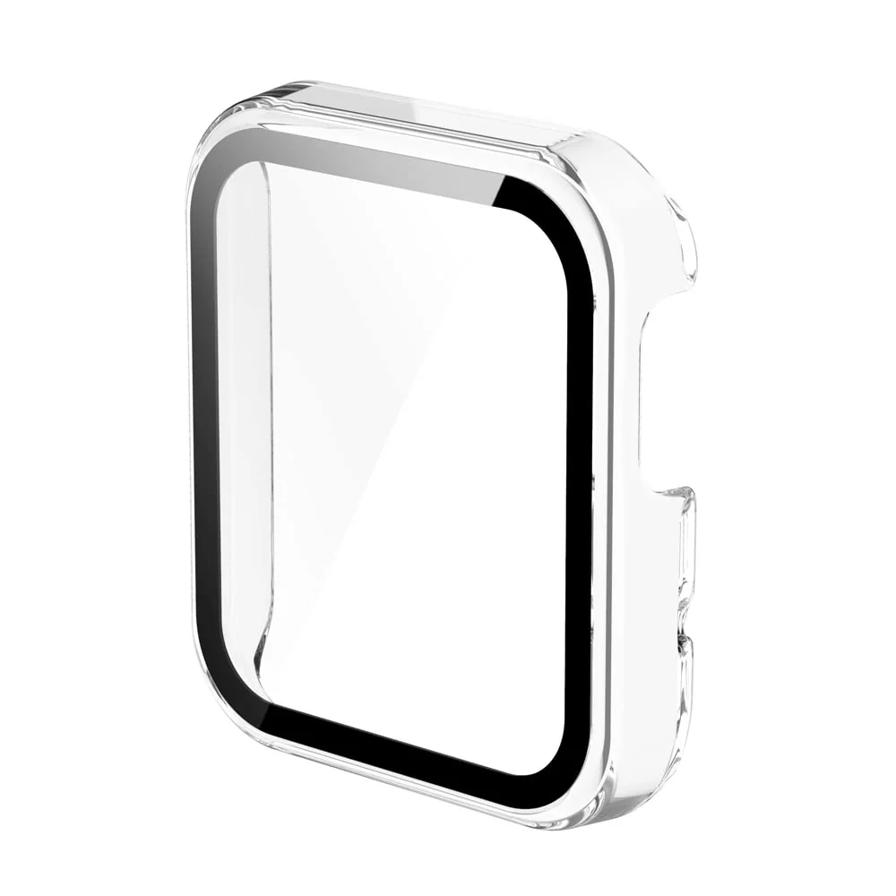 DL3 Mobilak Protective Case Compatible with Xiaomi Mi Watch Lite, 9H Hardness PC Cover Bumper Full Slim Protective Case with Tempered Glass For Redmi Watch Lite - Clear