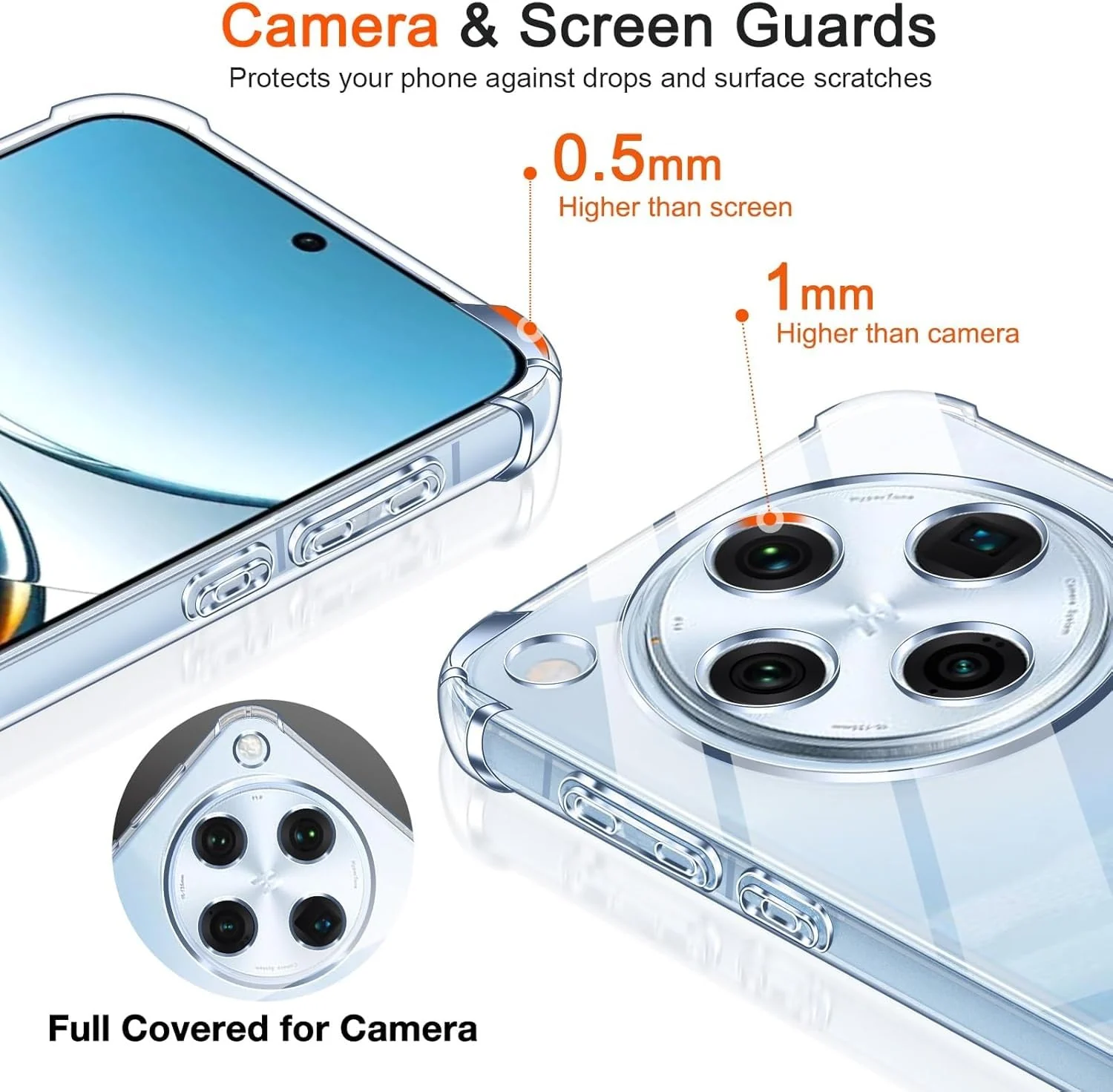 DL3 Mobilak Clear TPU Case for OPPO Find X8 / Find X8 Pro, Camera protection, Shock-absorbing protection, Scratch-resistant surface - Clear