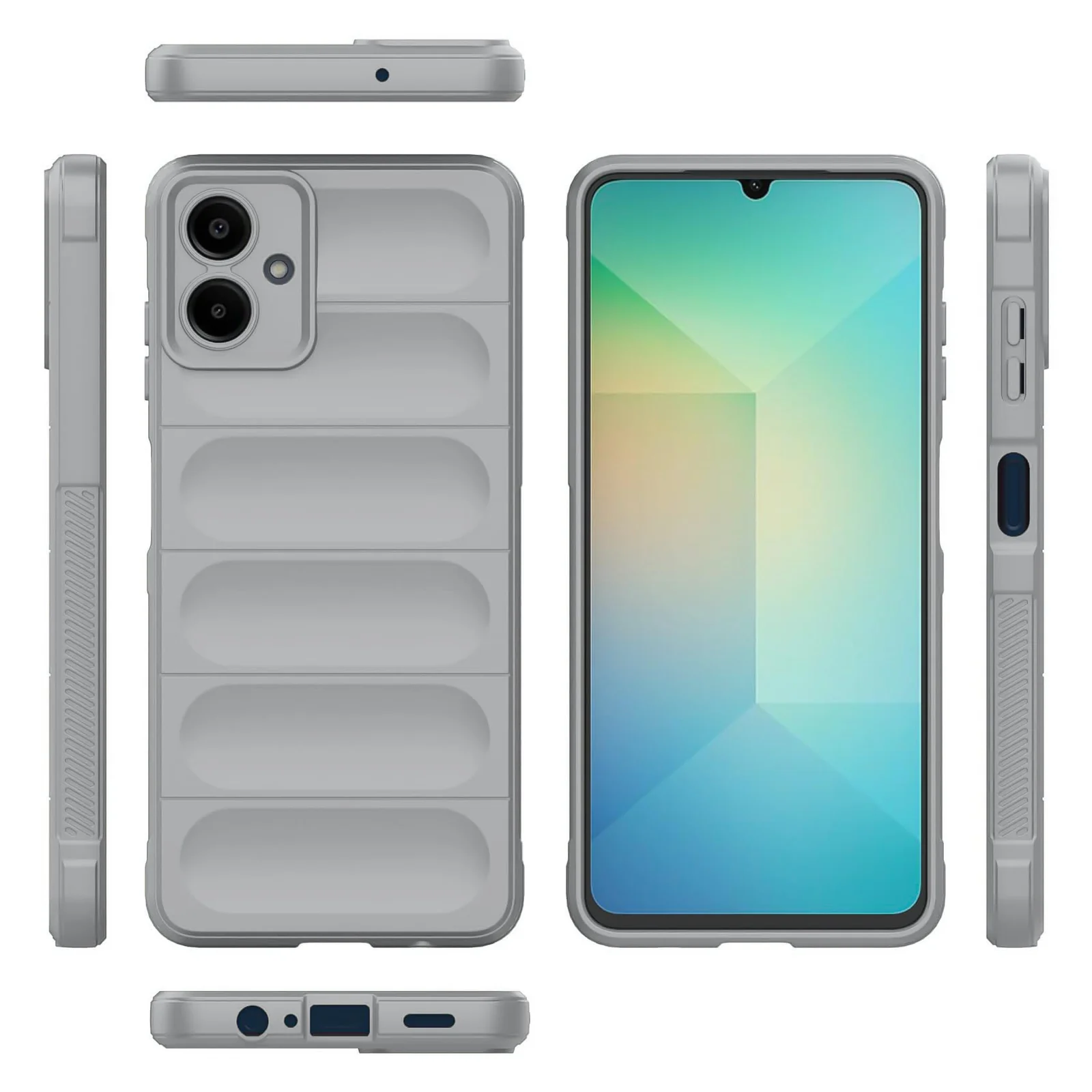 DL3 Mobilak Flexible Silicone and TPU Protective Case with Camera Protection for Samsung Galaxy A06 - Gray
