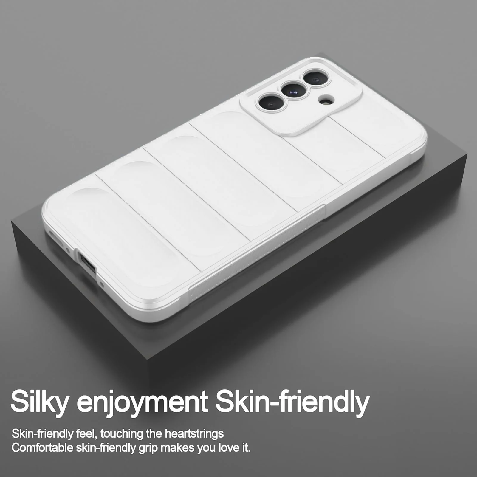 DL3 Mobilak Soft Silicone Protective Case for Samsung Galaxy A26 with Camera Protection and Shockproof Design - White