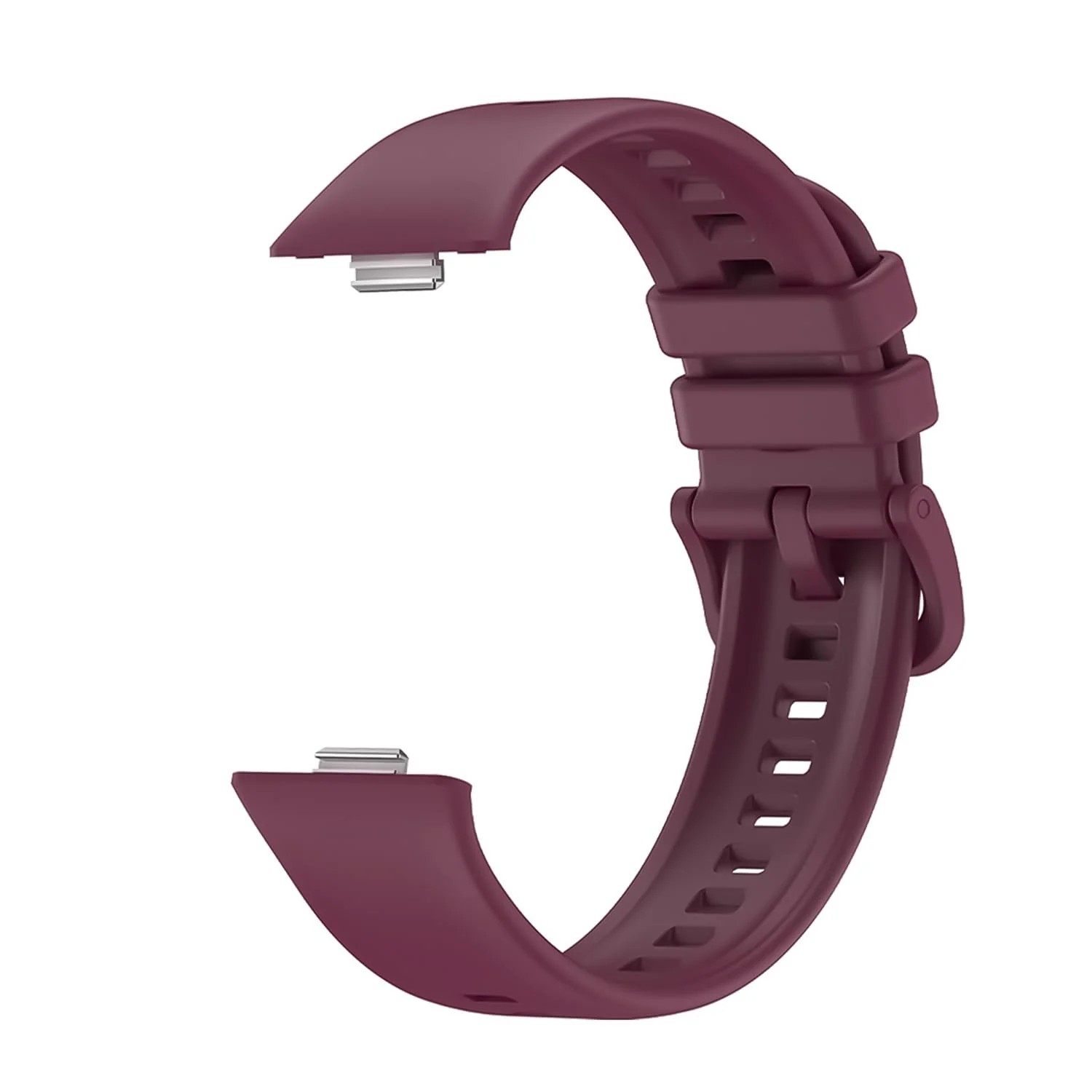 DL3 Mobilak Silicone Bracelet for Huawei Watch Fit 3/Watch Fit 4 Pro/Fit 4 Strap, Soft Silicone Sport Replacement Strap for Women/Men, Adjustable Waterproof Sports Band - Wine Red
