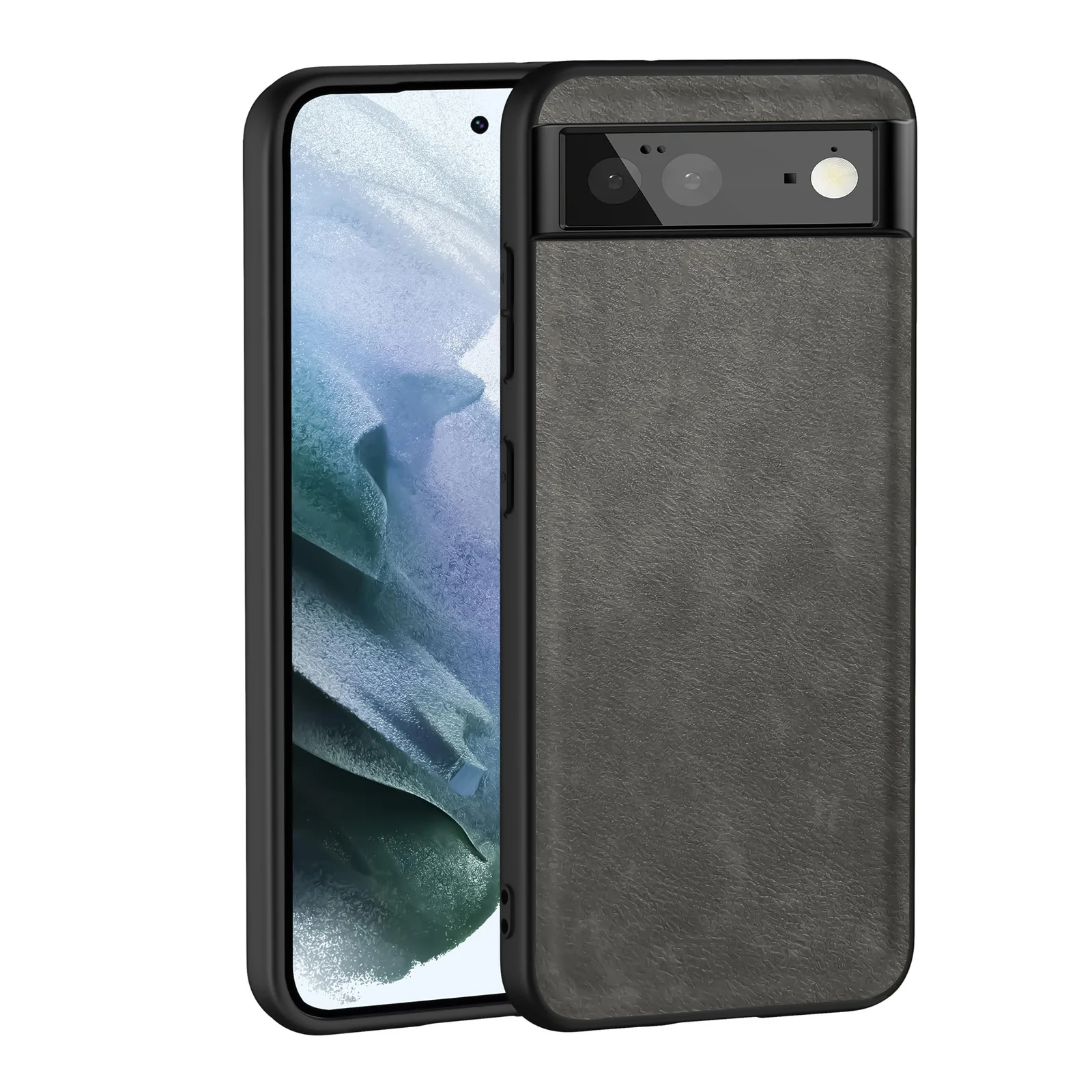Dl3 Mobilak Case for Google Pixel 6 Leather Case,Anti-Drop, Anti-Shock, Non-Slip Texture,Simple Cell Phong Cover (Brown)