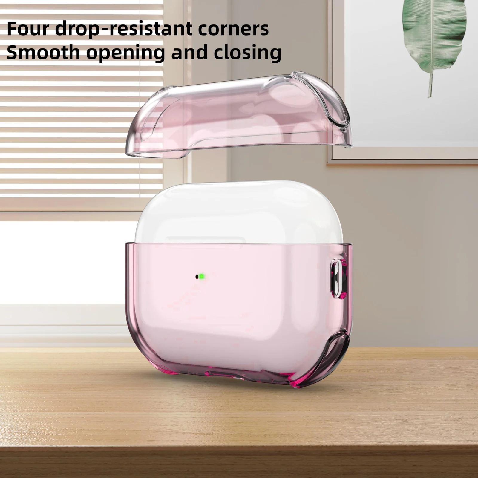 DL3 Mobilak AirPods Pro 3 (2025) Case, Clear TPU Material, Case Cover for Apple AirPod Pro 3nd Generation, Full-Body Protection, Lightweight, Anti-Scratch, Shockproof, Dustproof, Anti-Lost - Pink
