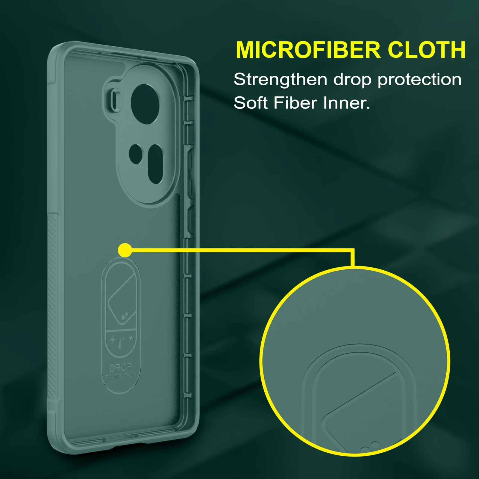 DL3 Mobilak Silicone Case for OPPO Reno 11 5G Heavy Duty Protective [Slim Fit] Shockproof Soft Flexible Protective Design Shock-Absorption TPU Cover With Camera Protection - Green