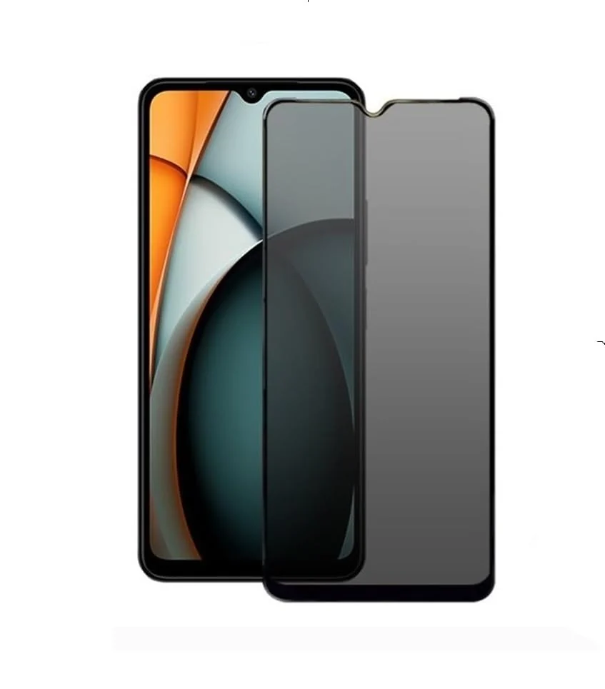 DL3 Mobilak Privacy Full Glass Screen Protector For Xiaomi Redmi A3 - Black