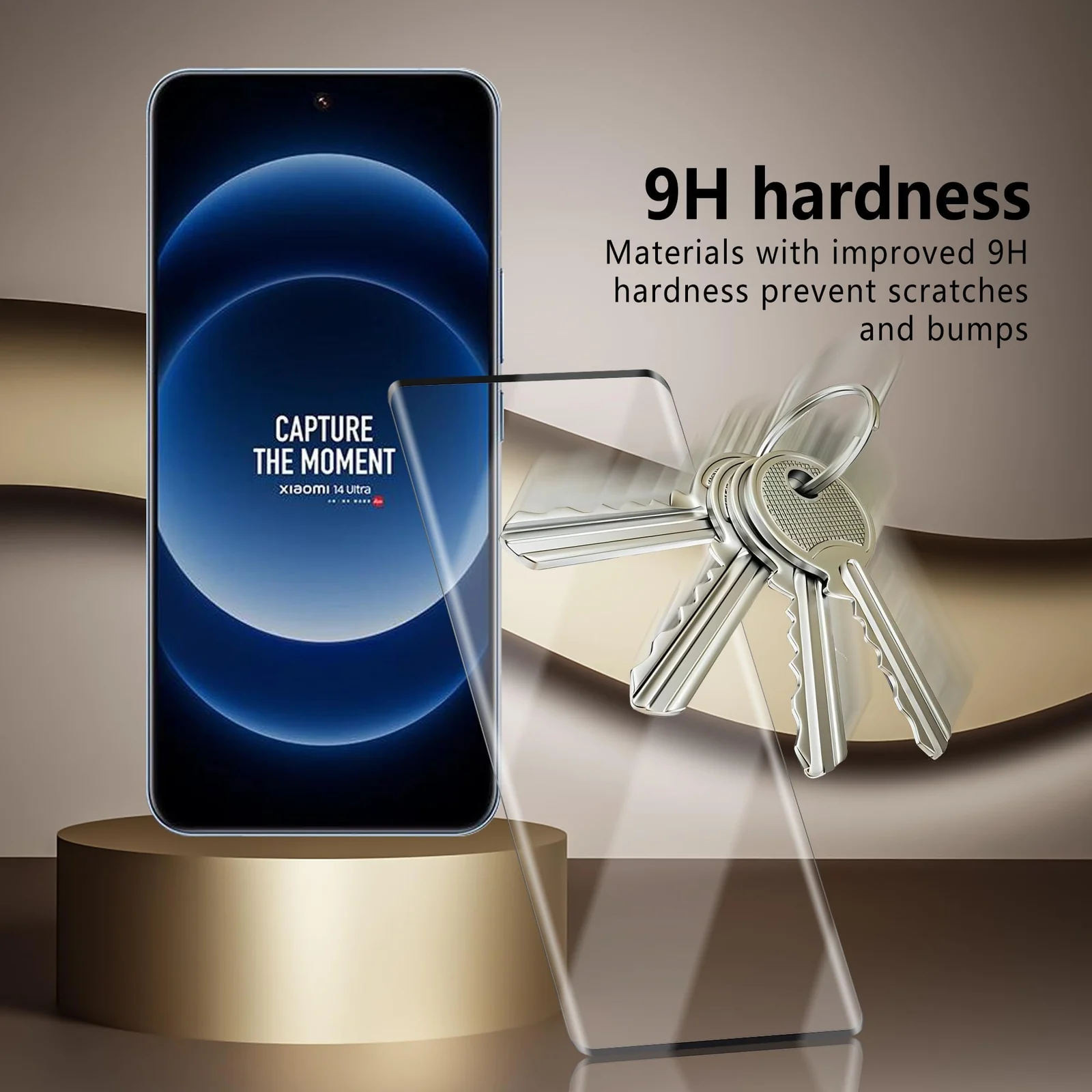DL3 Mobilak Screen Protector for Xiaomi 15 Pro/Xiaomi 15 Ultra/Xiaomi 14 Pro/Xiaomi 14 Ultra, Tempered Glass Screen Premium HD Protective, Scratch Resistant, NO-Bubble, 9H Hardness, Full Coverage - Clear