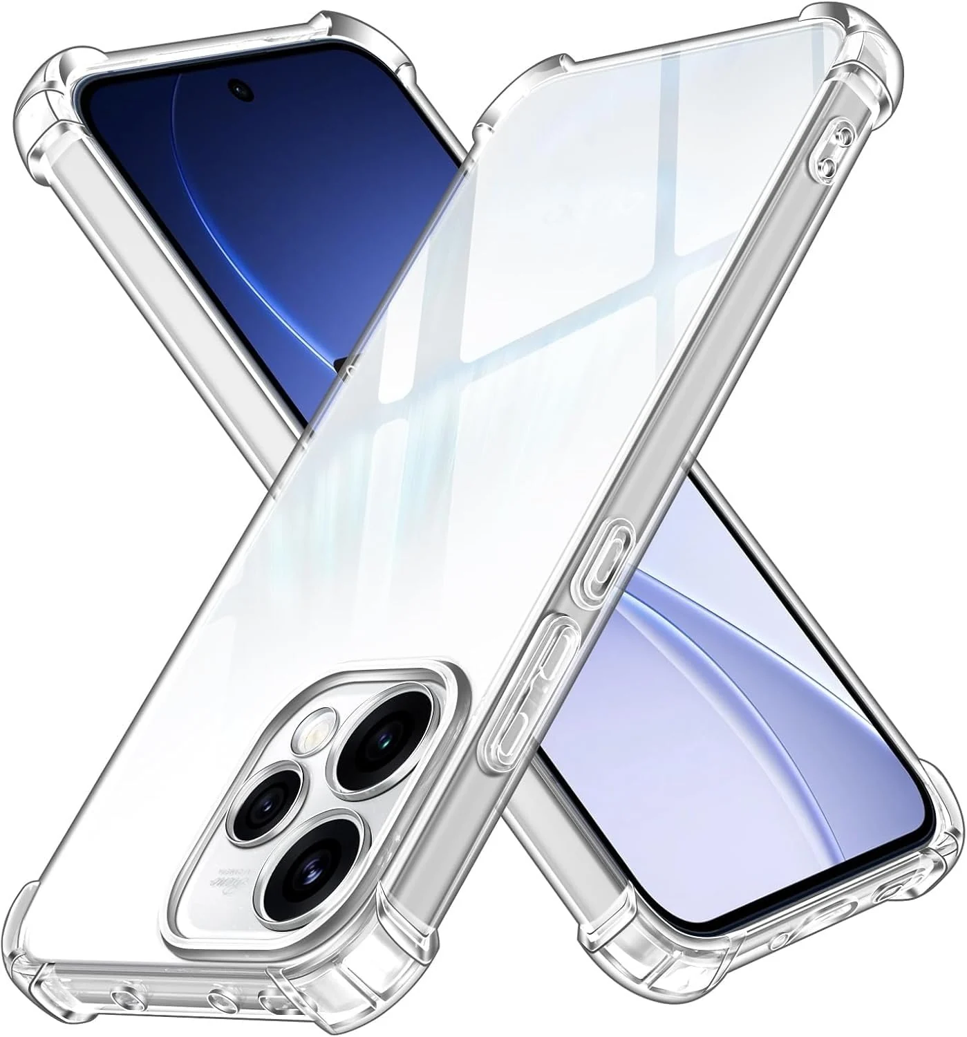 OPPO Reno 15 5G (Oppo Reno15 — جراب شفاف من TPU لهاتف OPPO Reno 15 5G (OPPO Reno15)، حماية للكاميرا، حماية ماصة للصدمات، سطح مقاوم للخدوش من DL3 Mobilak - شفاف
