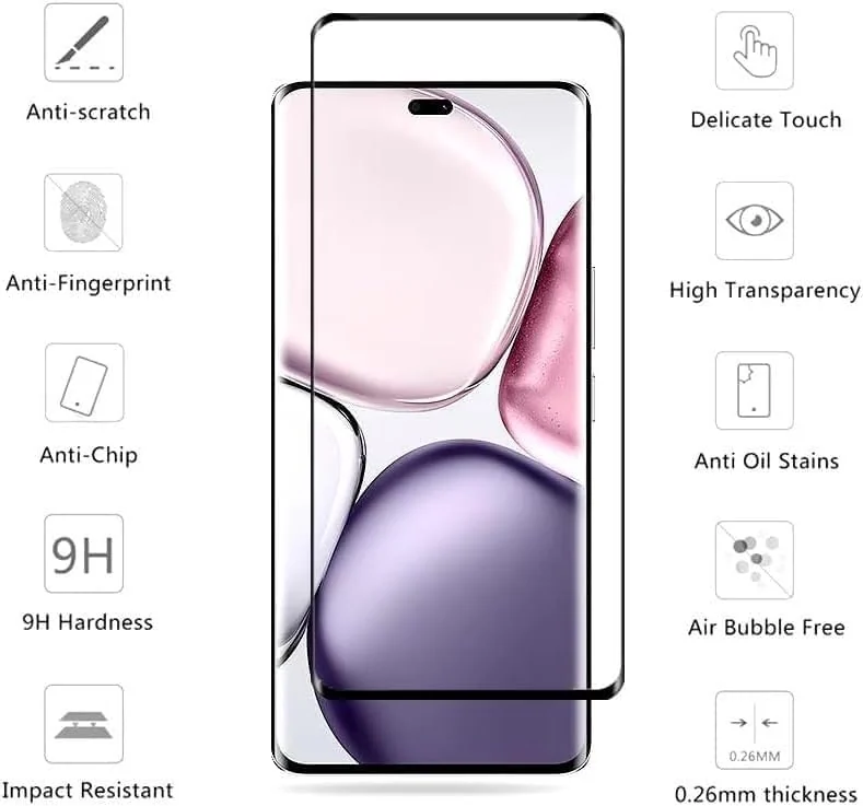 DL3 Mobilak Screen Protector for Honor X9C, Tempered Glass Screen Saver Premium HD Protective, Scratch Resistant, 9H Hardness, Full Coverage Film - Clear