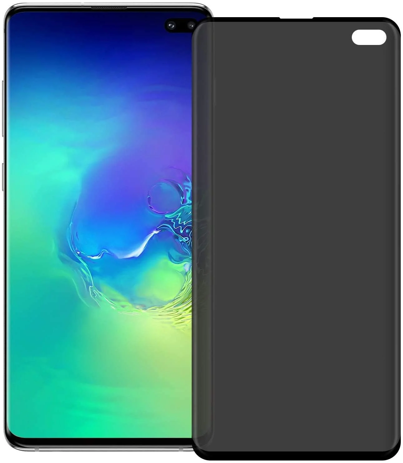 DL3 Mobilak Samsung Galaxy S10 Plus Privacy Screen Protector, Anti-Spy 9H Hardness Tempered Glass Film [Case Friendly] [Bubble Free] - Black