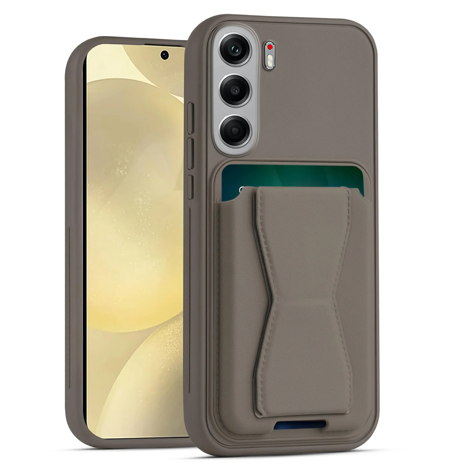 DL3 Mobilak Leather Wallet Case with Card Holder and Stand for Tecno Camon 40 - Titanium