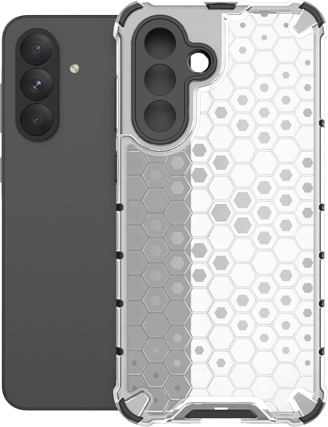 DL3 Mobilak Honeycomb Protective Case for Samsung Galaxy A36 5G / Samsung Galaxy A56 5G, Shock-absorbing protection, Transparent design, Slim, lightweight profile - Clear