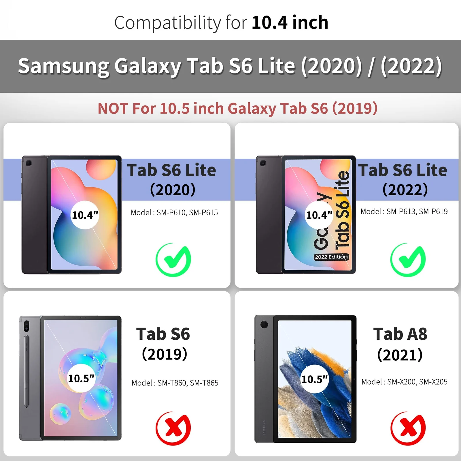 DL3 Mobilak Smart Case For Samsung Galaxy Tab S6 Lite 10.4 inch 2022 (SM-P613/P619) & 2020 (SM-P610/P615) with Pencil Holder, Soft TPU Smart Stand Back Cover Auto Wake/Sleep - Brown