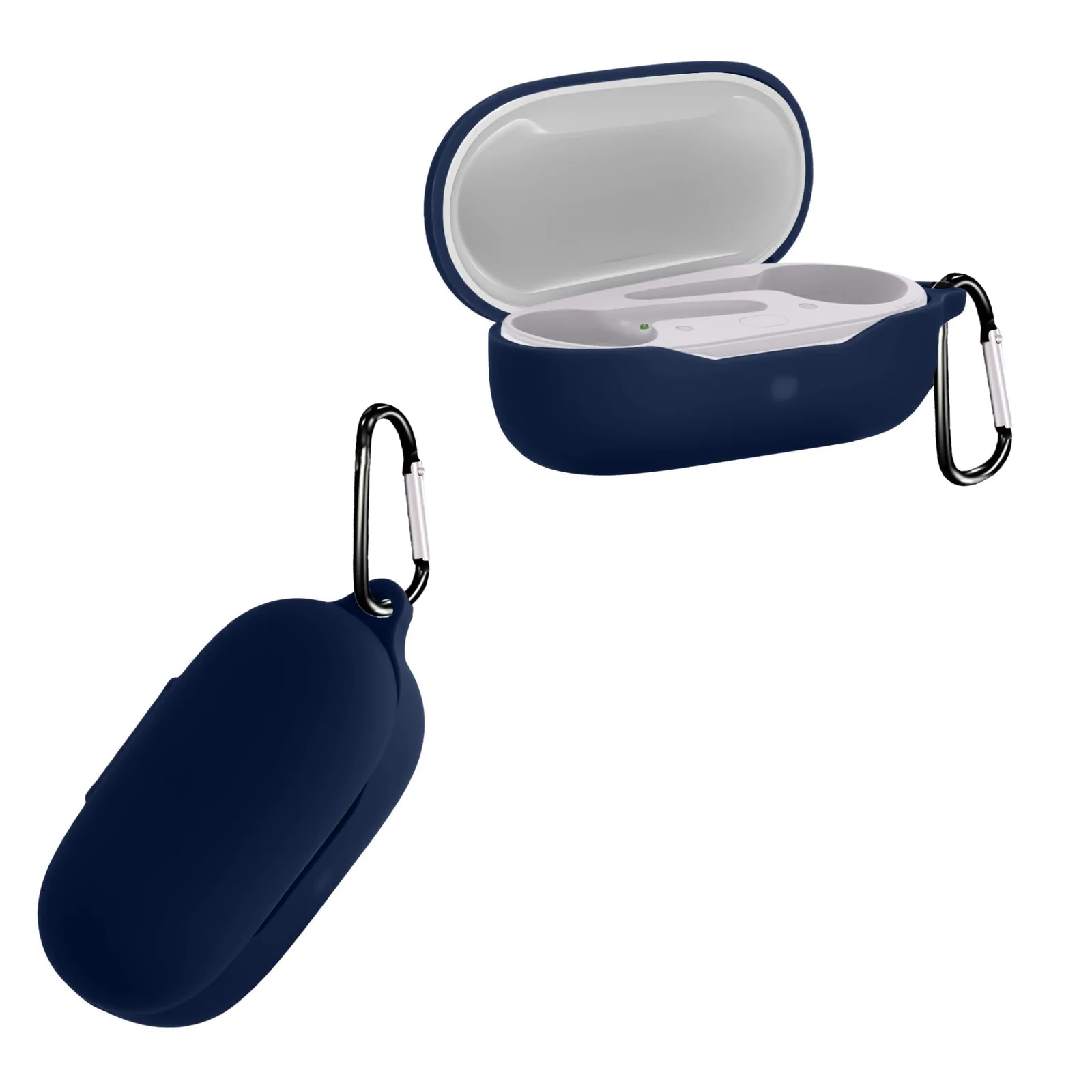 DL3 Mobilak Silicone Case Compatible with Huawei Freebuds SE Earbuds, Soft Silicone Protective Case Cover, Shockproof Sleeve with Carabiner - Blue