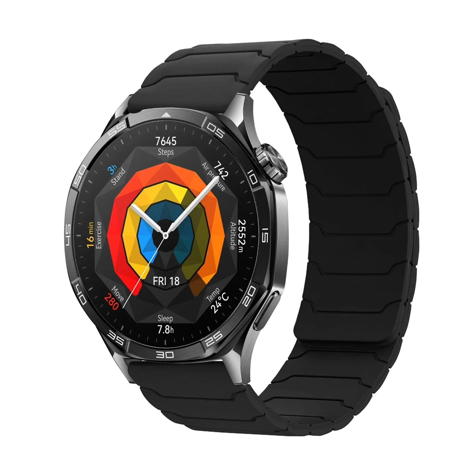 DL3 Mobilak 22mm Silicone Magnetic Strap for Xiaomi Redmi Watch 5 Active/5 Lite/Samsung Galaxy Watch 46mm/Watch 3 45mm/Gear S3/Huawei watch (GT6 GT5 GT4 GT3 GT2 GT 46MM)/GT2E/GT6 Pro/GT 5 Pro/Amazfit GTR4/Bip 6 - A-black