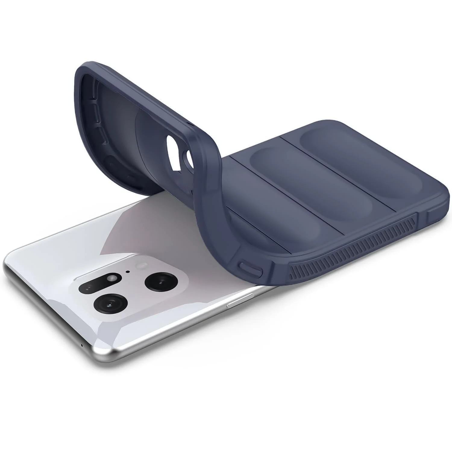 DL3 Mobilak Flexible Silicone and TPU Protective Case with Camera Protection for OPPO Find X5 Pro - Blue