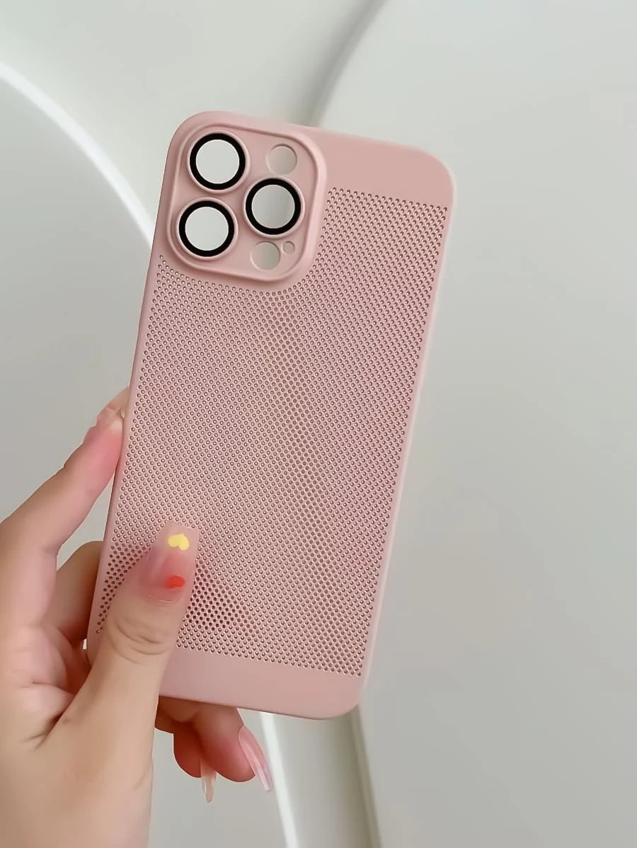 DL3 Mobilak Heat-Dissipation Hard PC Case with Built-In Camera Lens Protector for iPhone 16 Pro Max 6.9-Inch - Pink