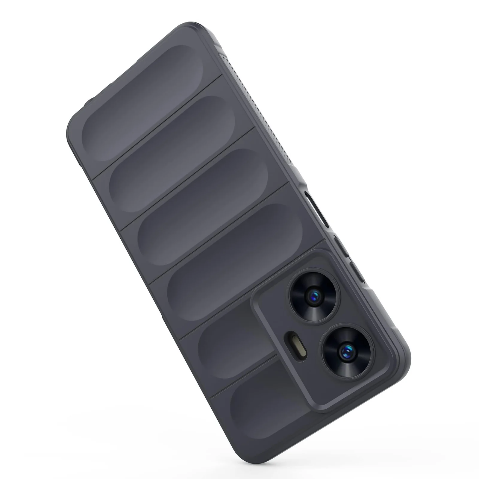 DL3 Mobilak Flexible Silicone and TPU Protective Case with Camera Protection for realme C55 / Narzo N55 - Dark Gray