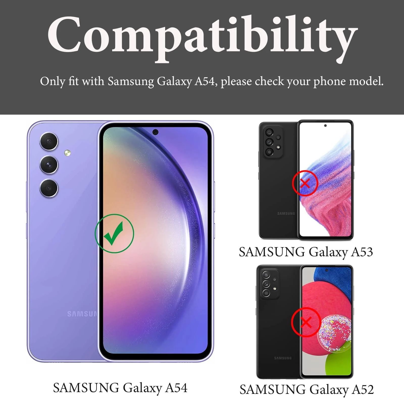 DL3 Mobilak Camera Lens Protector Compatible with Samsung Galaxy A54 5G Camera Lens Film Metal Ring Ultra HD, 9H Hardness, Scratch Resistance Camera Lens Protective Film - Black
