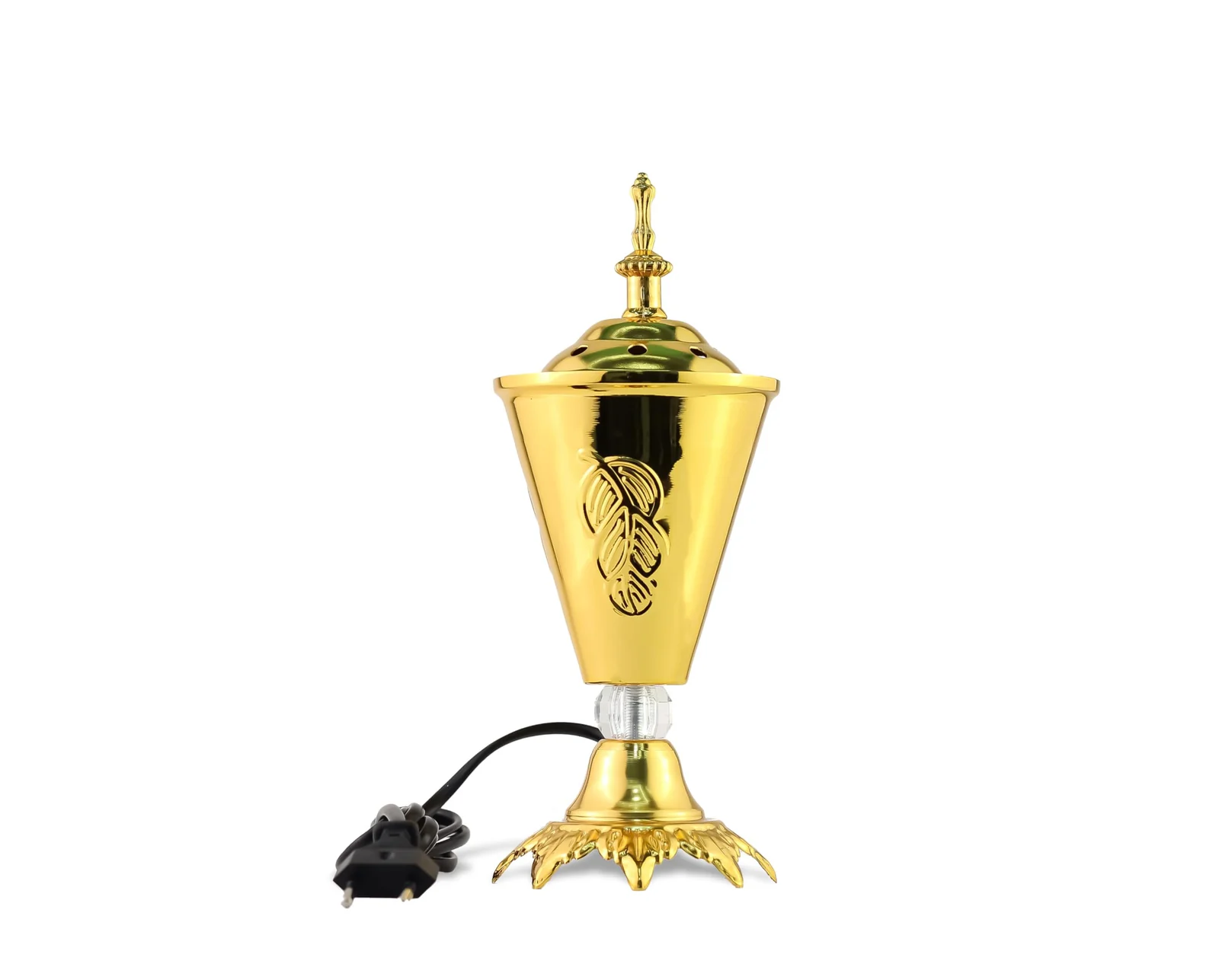 Mobigon Arabian Electric Incense Burners metal Vintage Arabic Burner, Middle Eastern Incense Holder- Electric Incense Burner Bakhoor Suitable For Arabian Oud, Home, Hotel Decor - O. Gold