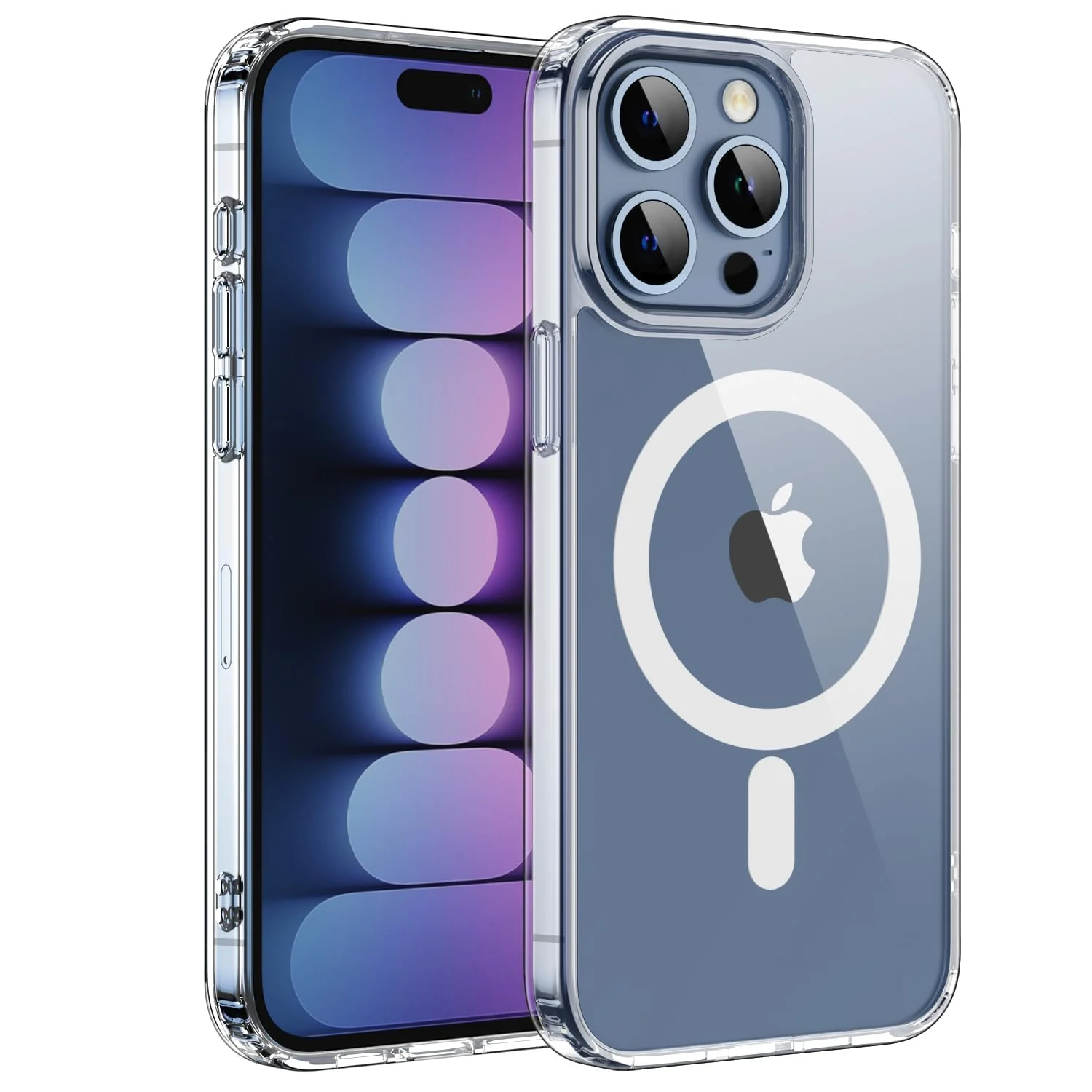 DL3 Mobilak Clear TPU Case for iPhone 15 Pro, Compatible with MagSafe accessories, Shock-absorbing protection, Precise access to buttons and ports - Clear