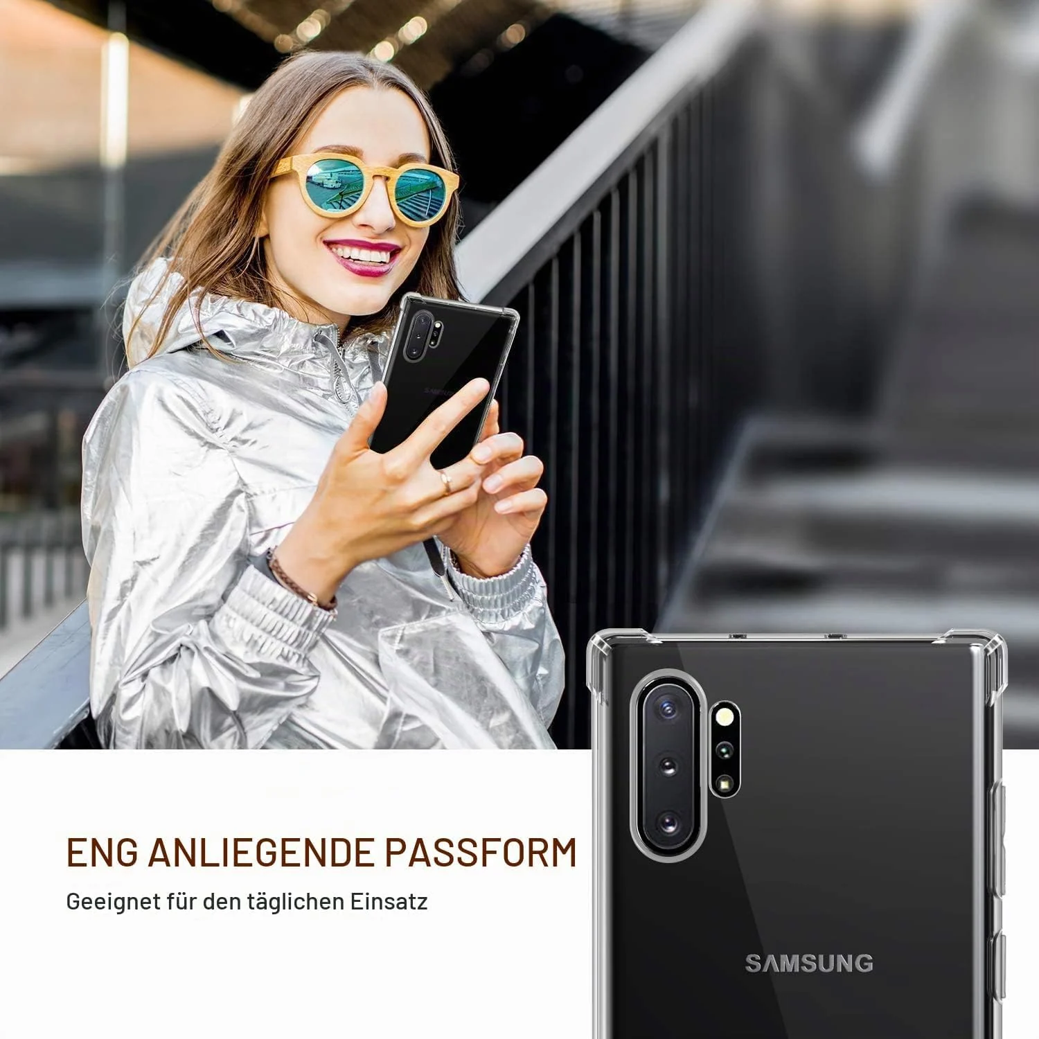 DL3 MOBILAK Clear Soft TPU Phone Case for Samsung Galaxy Note 10 Plus - Clear