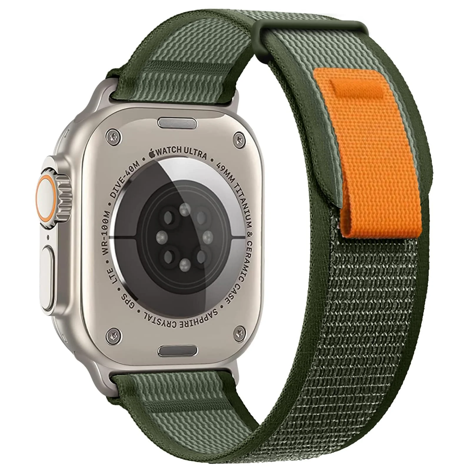 Apple Watch Ultra 49MM 45MM 44MM 42MM — DL3 Mobilak Trail/Alpine Loop Nylon Band Compatible with Apple Watch Ultra 2/Ultra Band 49mm 45mm 44mm 42mm, Adjustable with Metal C-Hook Strap for iWatch Ultra Series 9/8/7/6/5/4/3/2/1/SE2/SE
