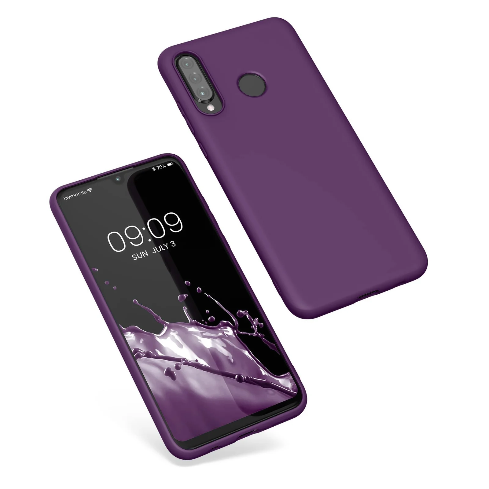 DL3 Mobilak Silicone Protective Case for Huawei Y9S / Honor 9X Pro / P Smart Pro 2019, Shock-absorbing protection, Scratch-resistant surface, Soft microfiber lining - Violet