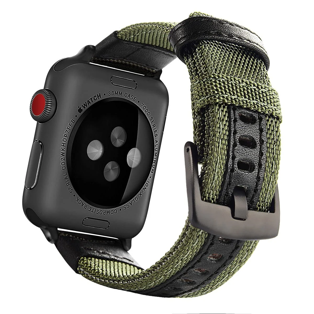 DL3 Mobilak Nylon Solo Loop Stretchy Straps For Apple Watch Band 49mm 45mm 44mm 42mm 41mm 40mm 38mm, Elastic Wristbands for iwatch Series 8 Ultra 7 6 5 4 3 2 1 Se (A. ArmyGreen, 42MM/44MM/45MM/49MM) - Black