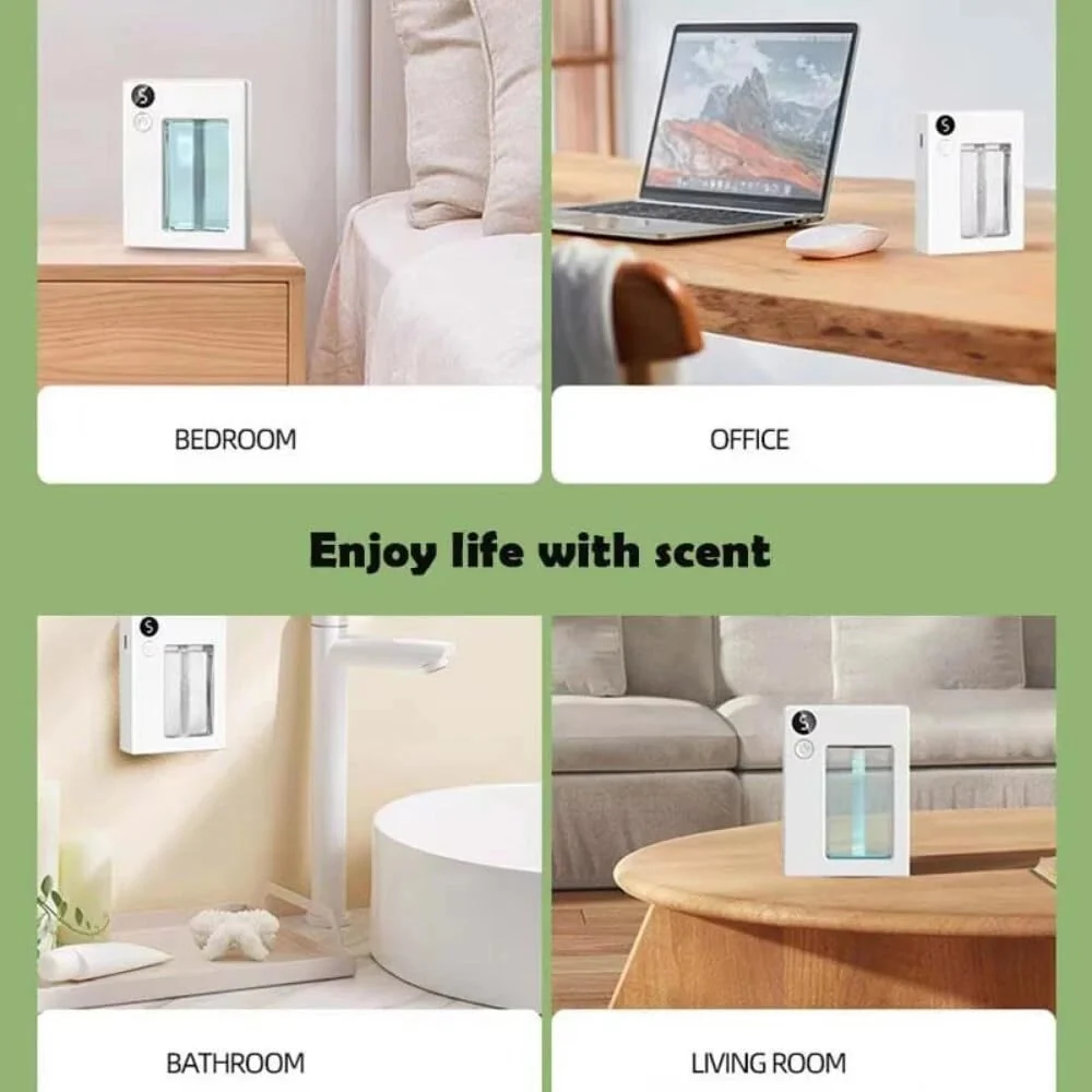 Mobigon Aromatherapy Diffusers for Essential Oils Mini USB Air Scent Small Humidifier with 7-LED Color Changing 6 Countdown Timers Levels for Car Room Home Office Bedroom - White
